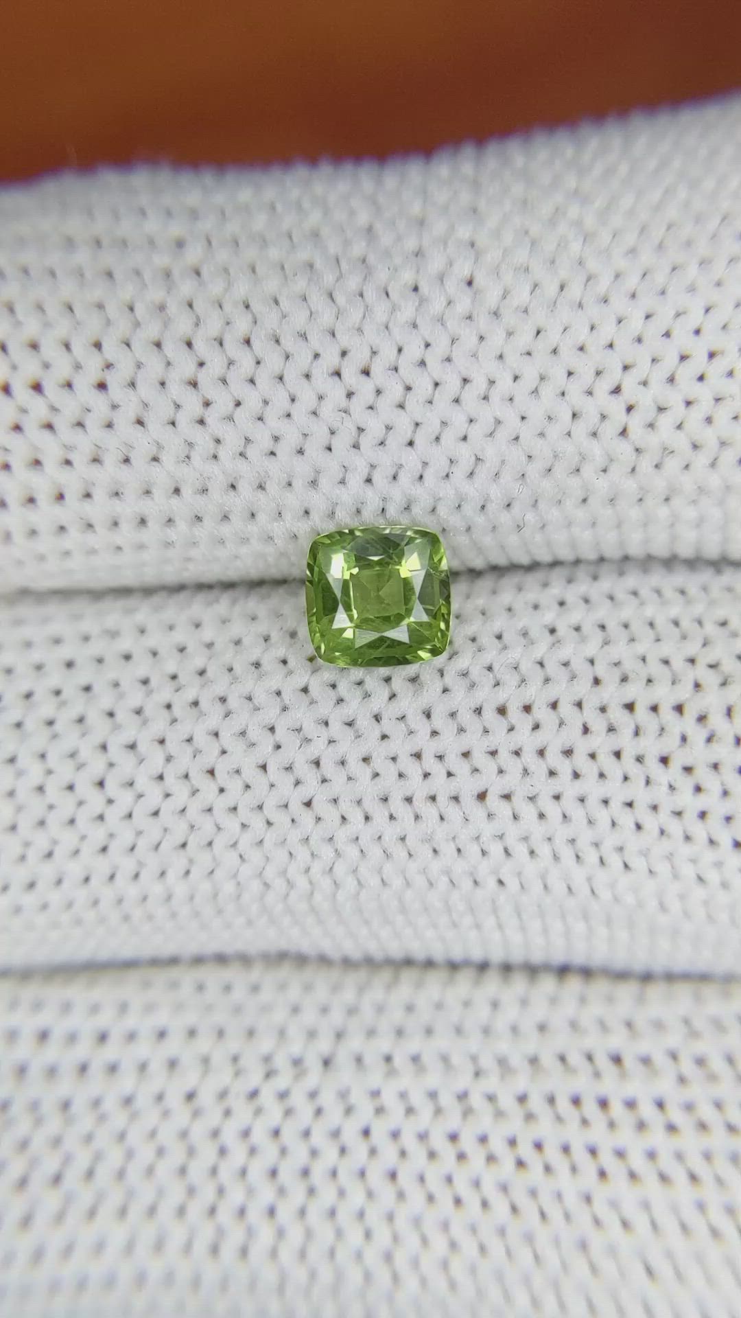 0.89 Ct. Yellowish Green Sapphire from Madagascar Size Video