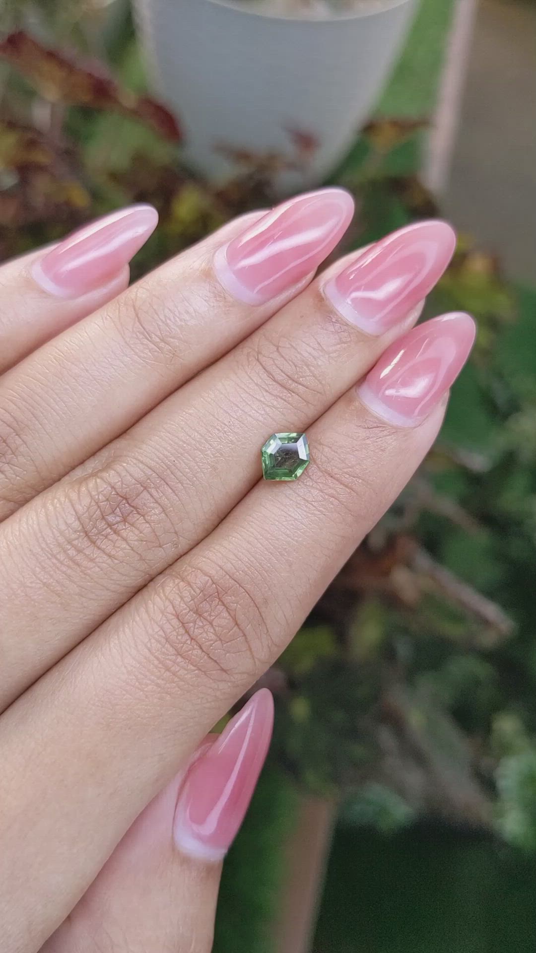 0.84 Ct. Green Sapphire from Madagascar Size Video