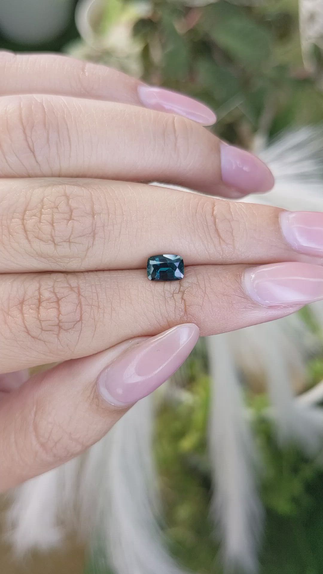 1.04 Ct. Greenish Blue Sapphire from Madagascar Size Video