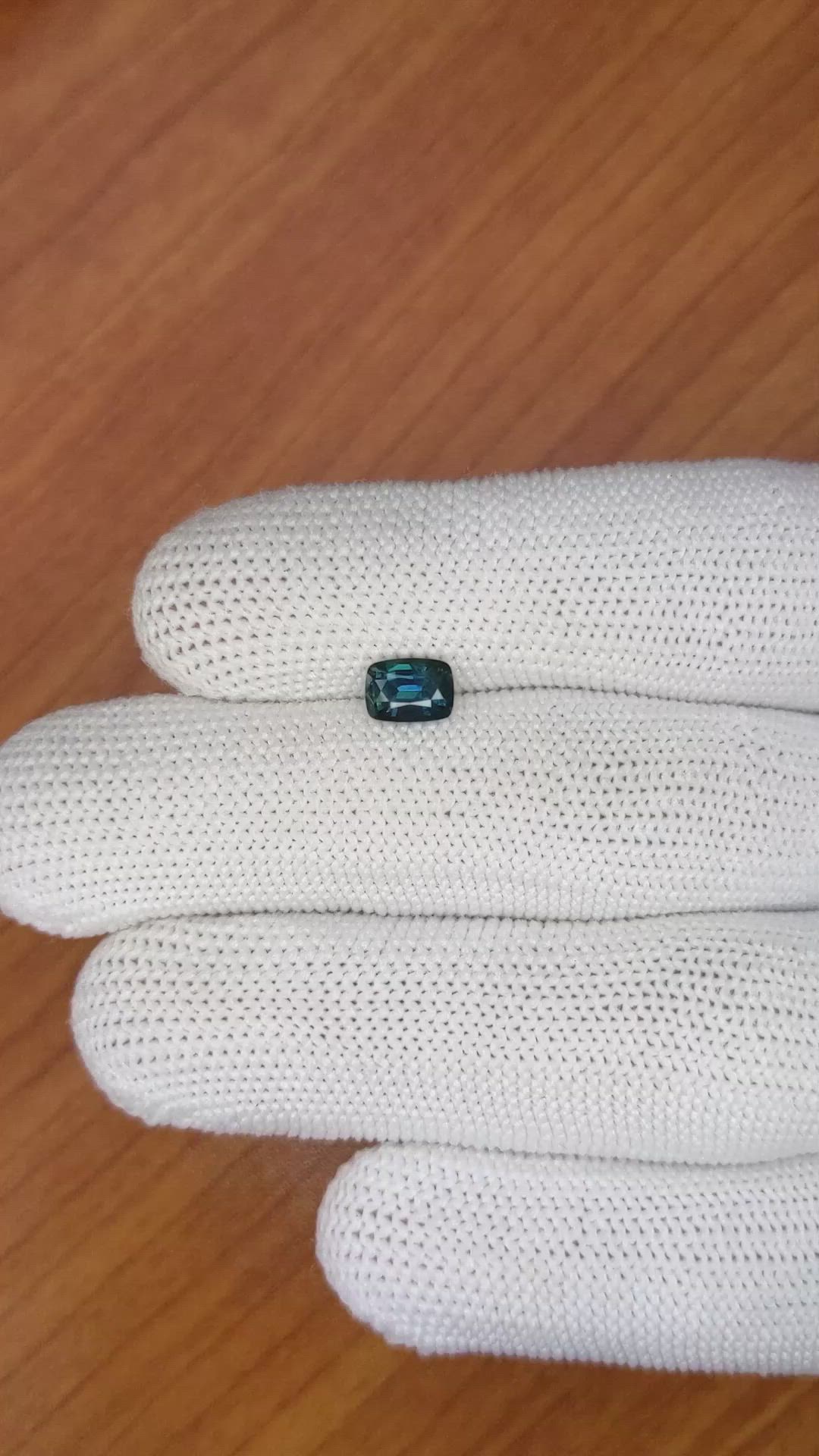 1.04 Ct. Greenish Blue Sapphire from Madagascar Size Video