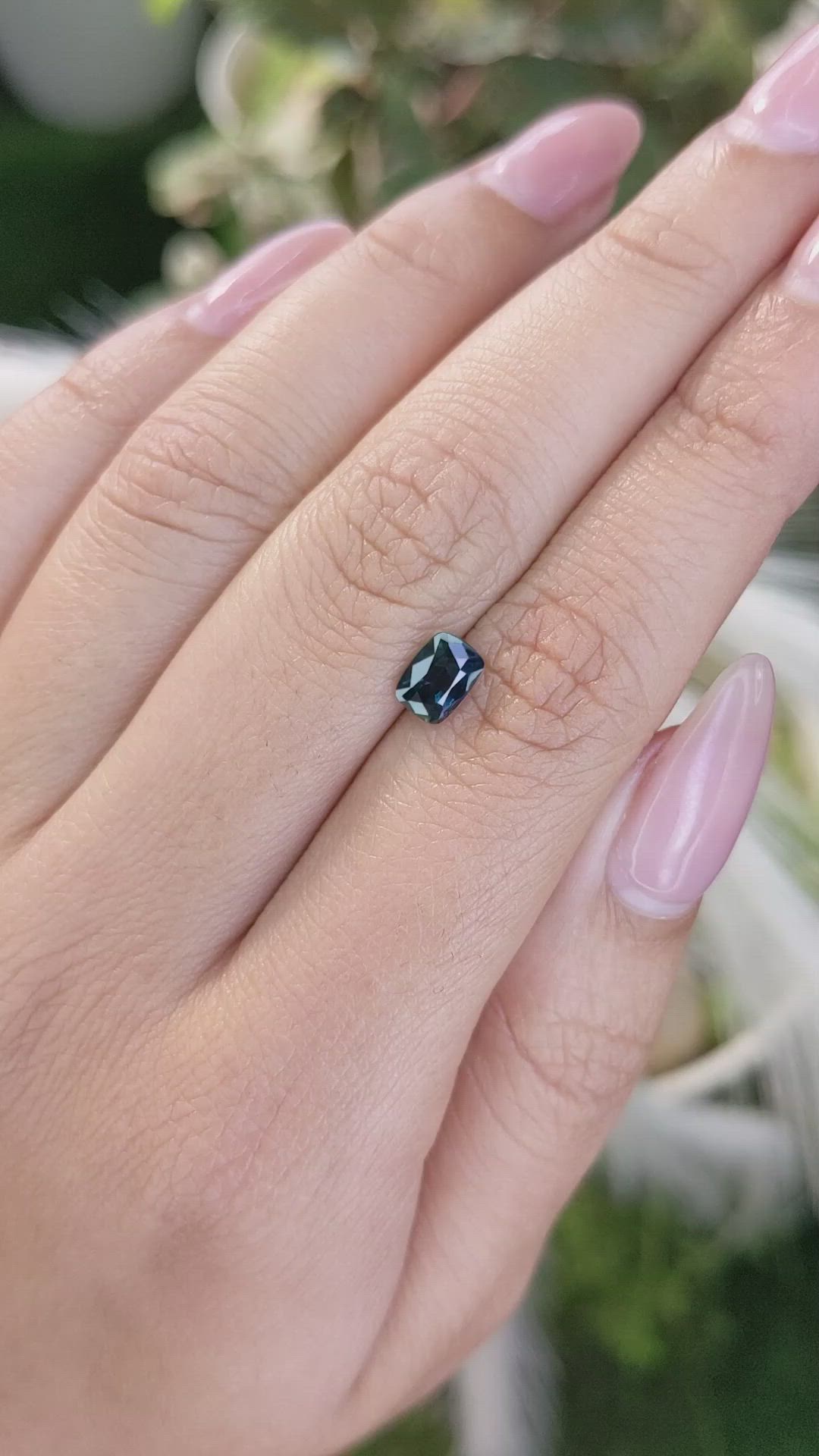 1.04 Ct. Greenish Blue Sapphire from Madagascar Size Video
