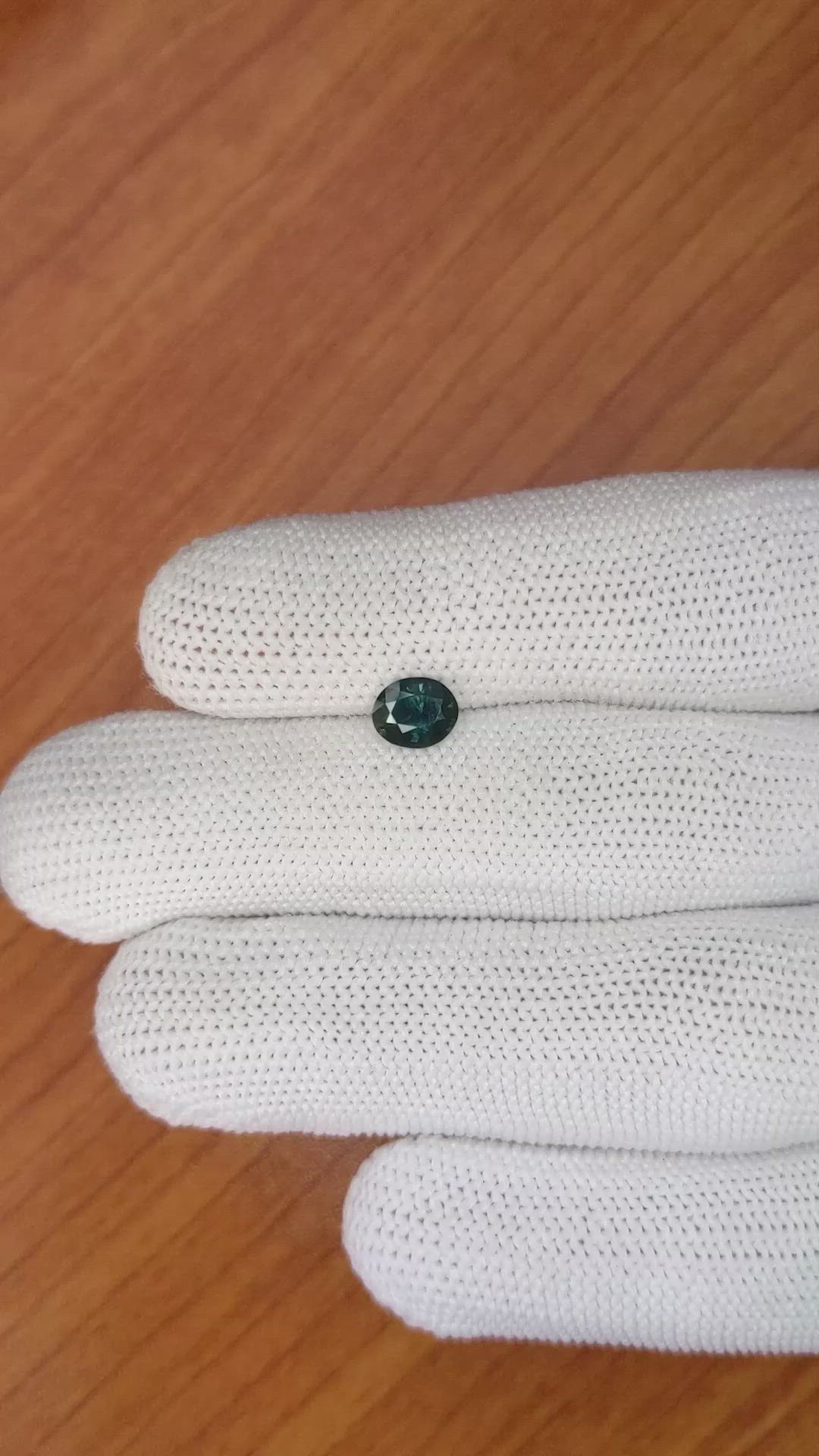 0.95 Ct. Greenish Blue Sapphire from Madagascar Size Video