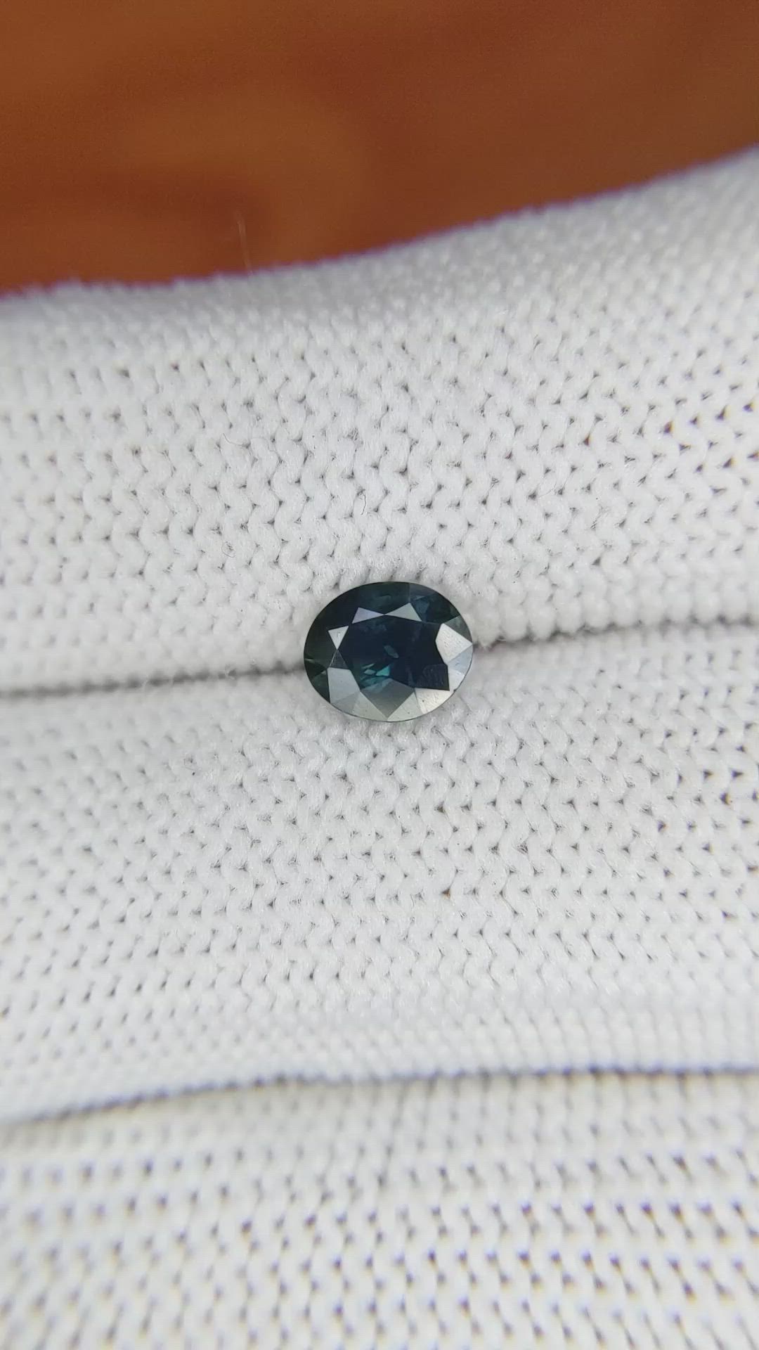 0.95 Ct. Greenish Blue Sapphire from Madagascar Size Video