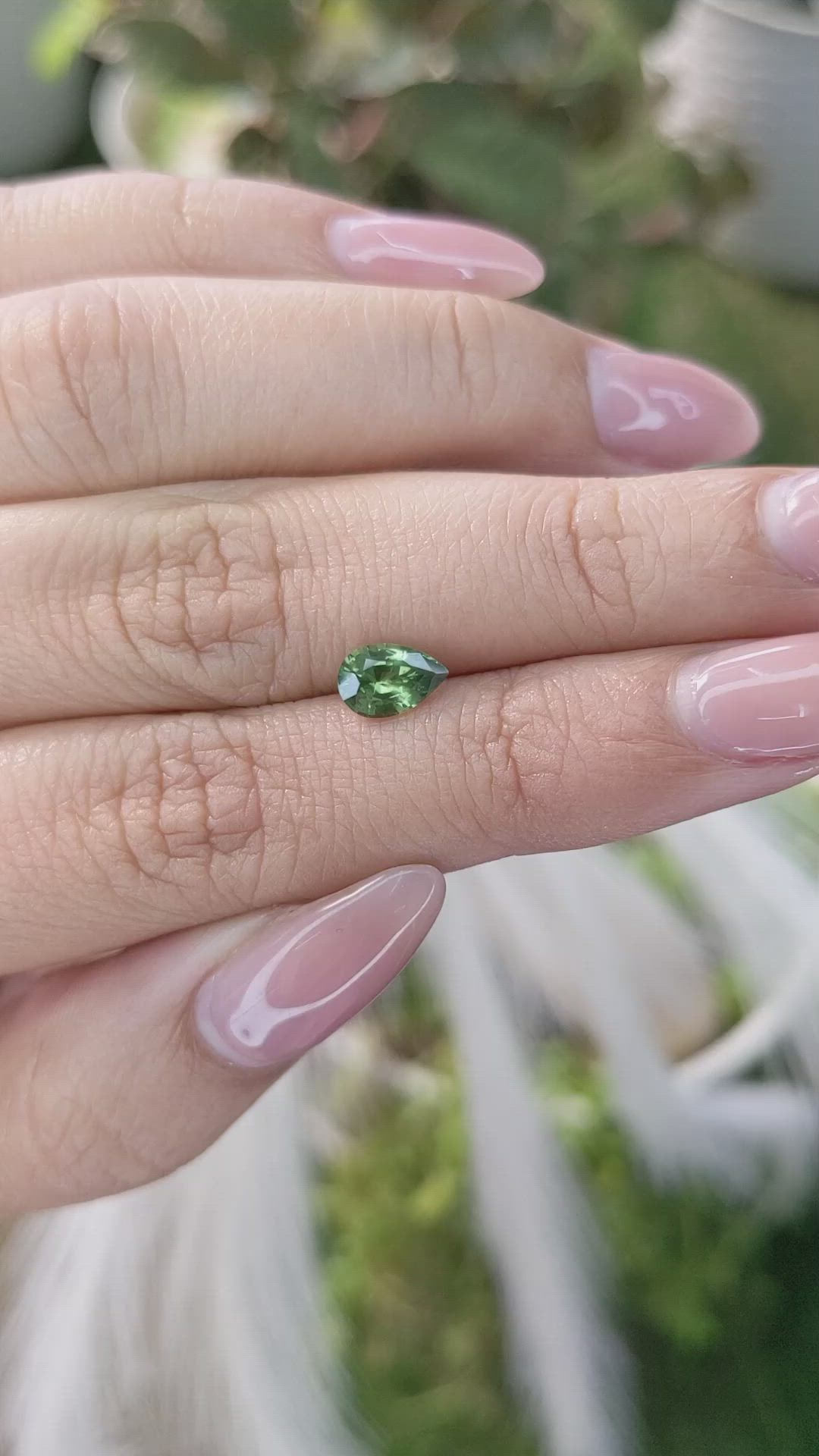 0.92 Ct. Green Sapphire from Madagascar Size Video