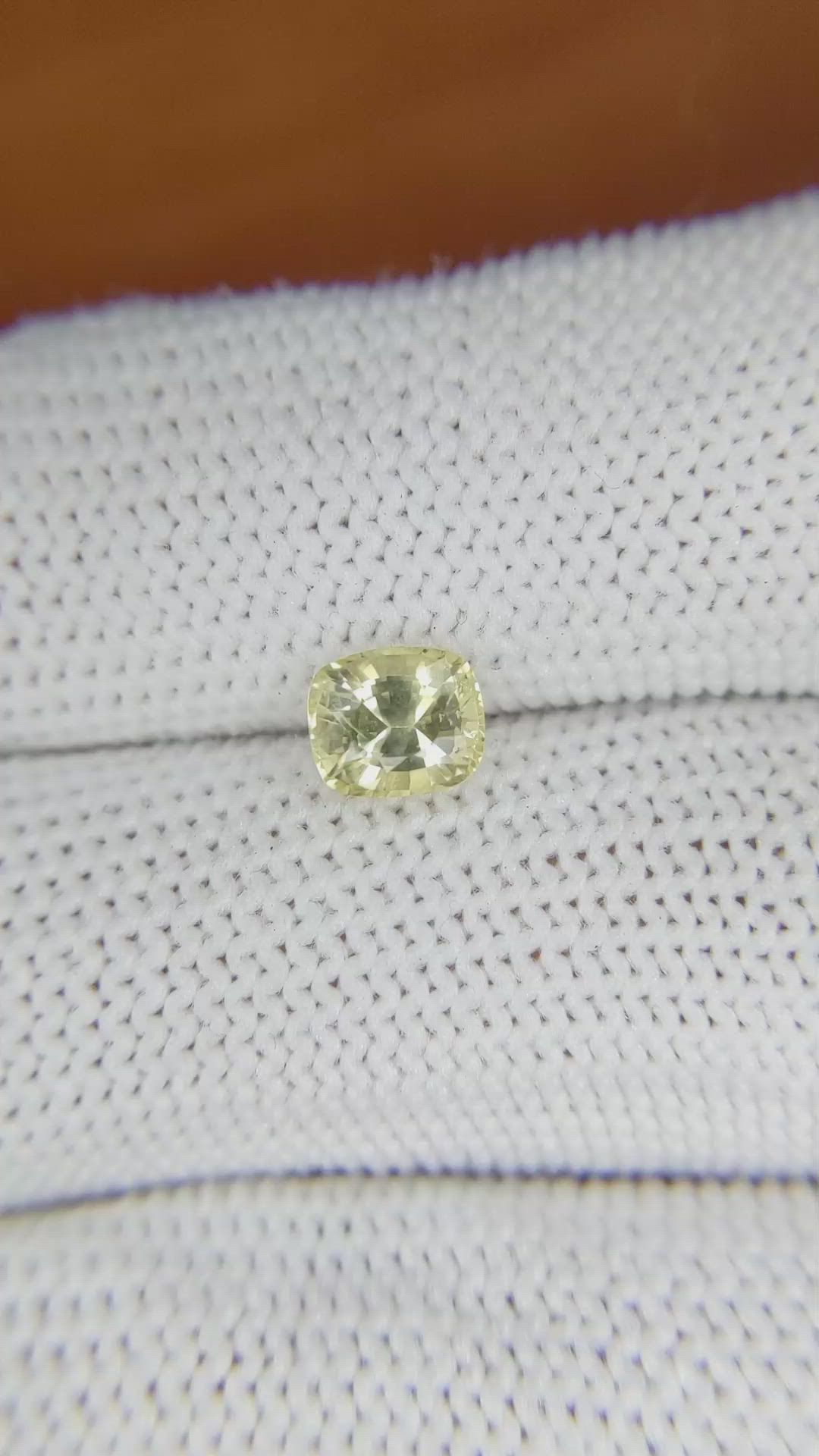 1.16 Ct. Yellow Sapphire from Madagascar Size Video