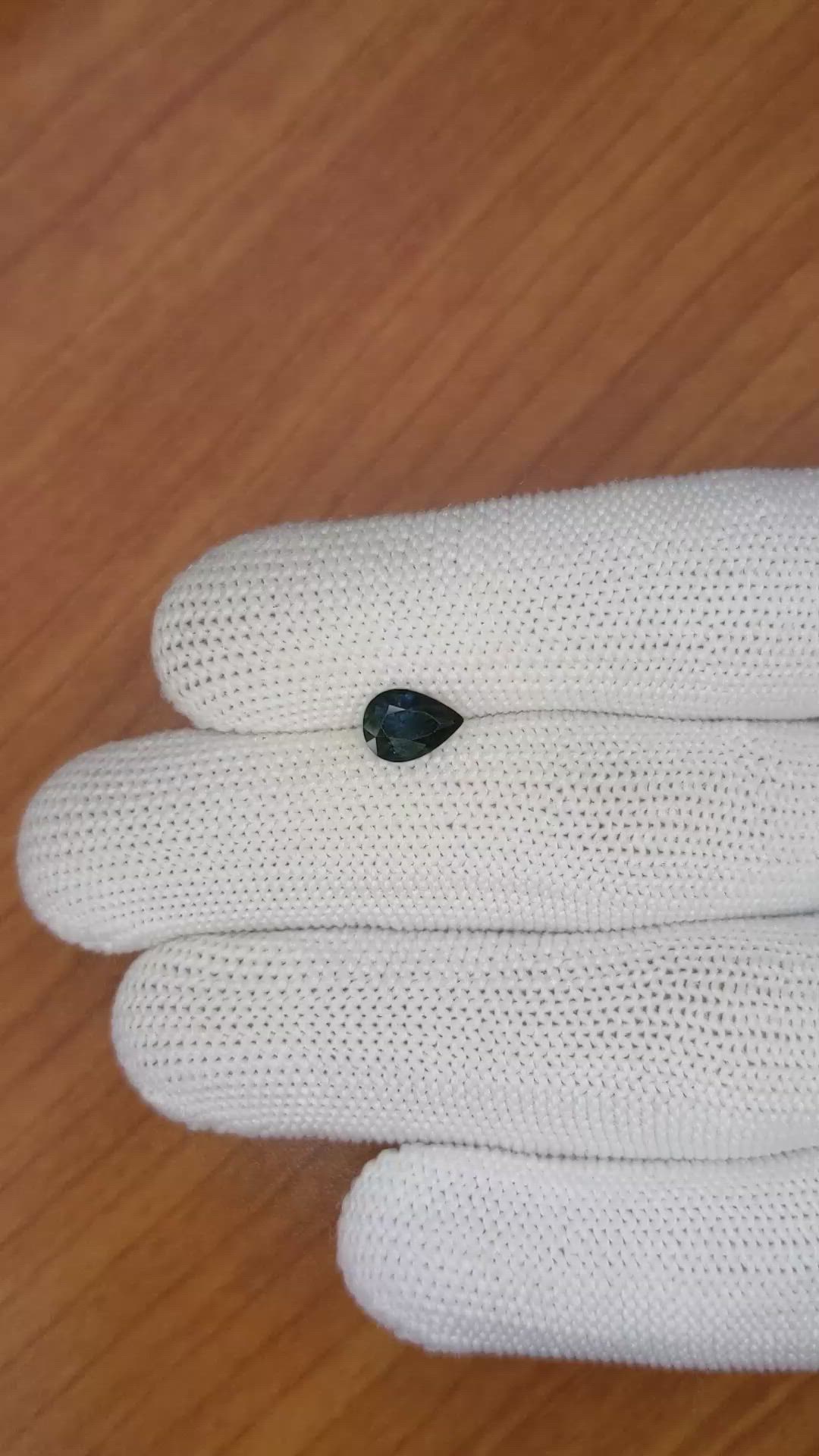 1.12 Ct. Greenish Blue Sapphire from Madagascar Size Video