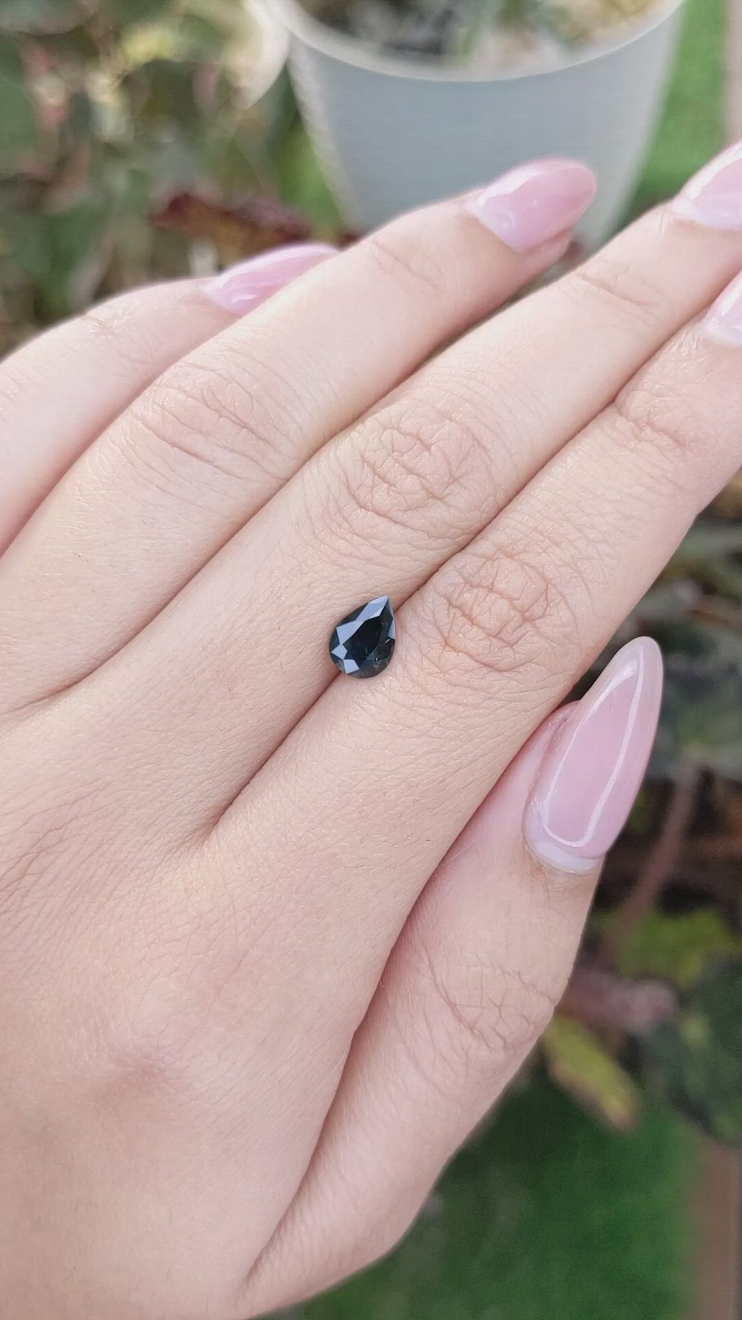 1.12 Ct. Greenish Blue Sapphire from Madagascar Size Video