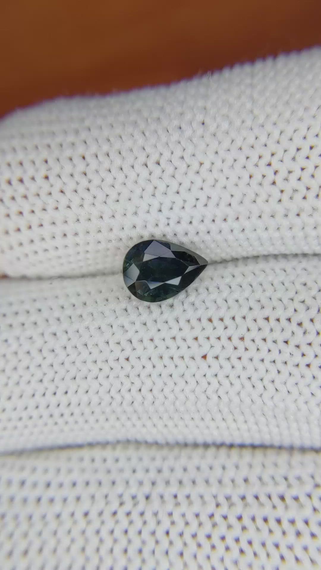 1.12 Ct. Greenish Blue Sapphire from Madagascar Size Video
