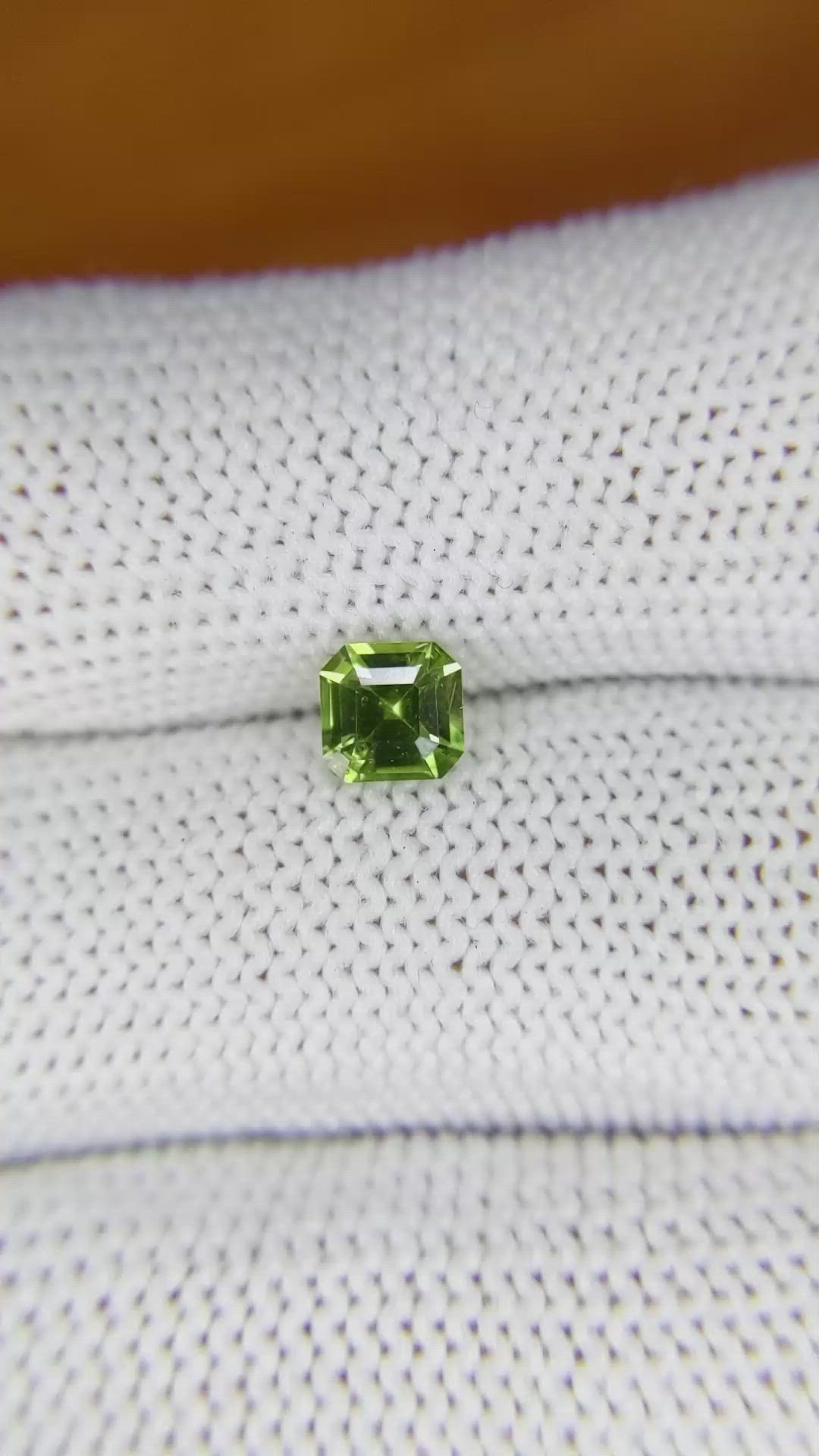 0.85 Ct. Yellowish Green Sapphire from Madagascar Size Video