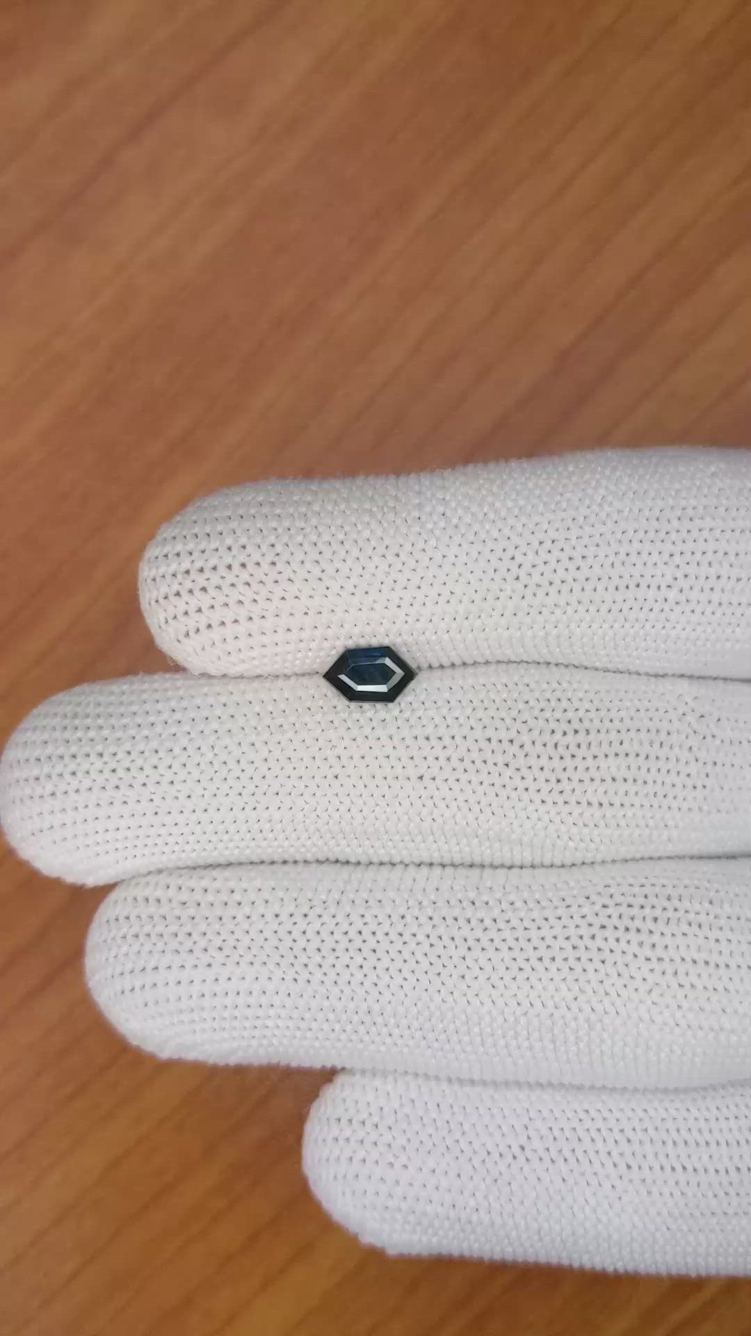 0.83 Ct. Greenish Blue Sapphire from Madagascar Size Video