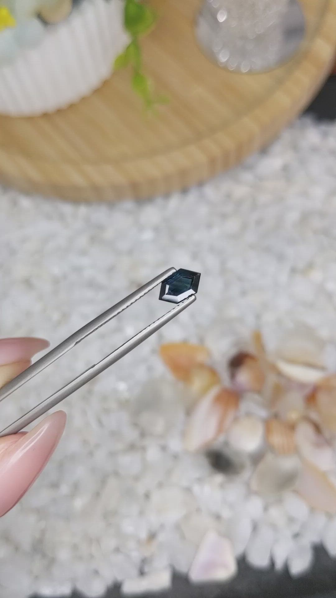0.83 Ct. Greenish Blue Sapphire from Madagascar Size Video