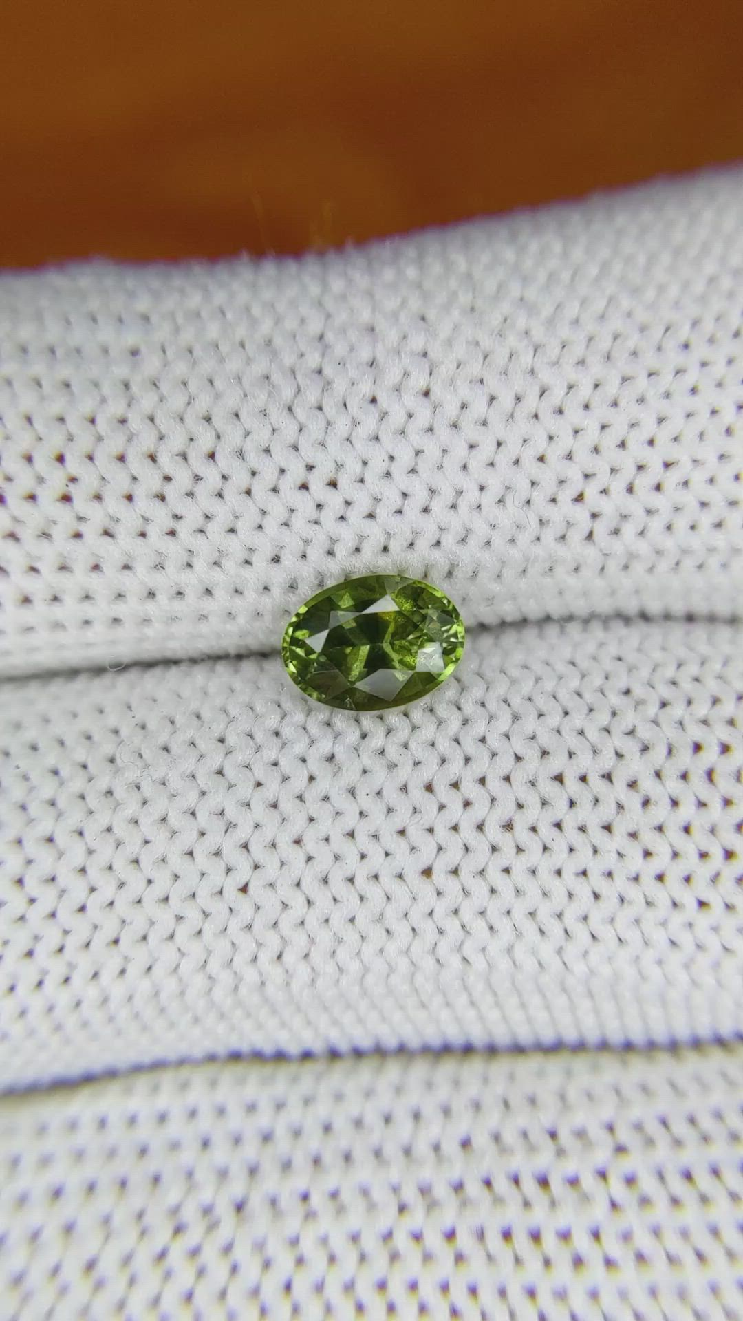 1.10 Ct. Yellowish Green Sapphire from Madagascar Size Video