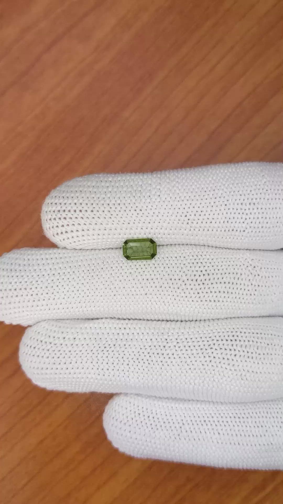 0.77 Ct. Green Sapphire from Madagascar Size Video