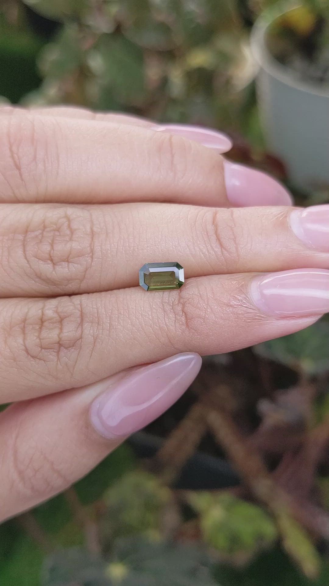0.77 Ct. Green Sapphire from Madagascar Size Video