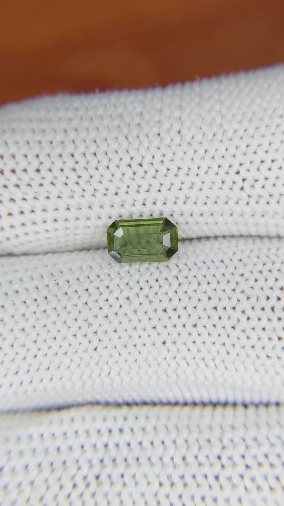 0.77 Ct. Green Sapphire from Madagascar Size Video