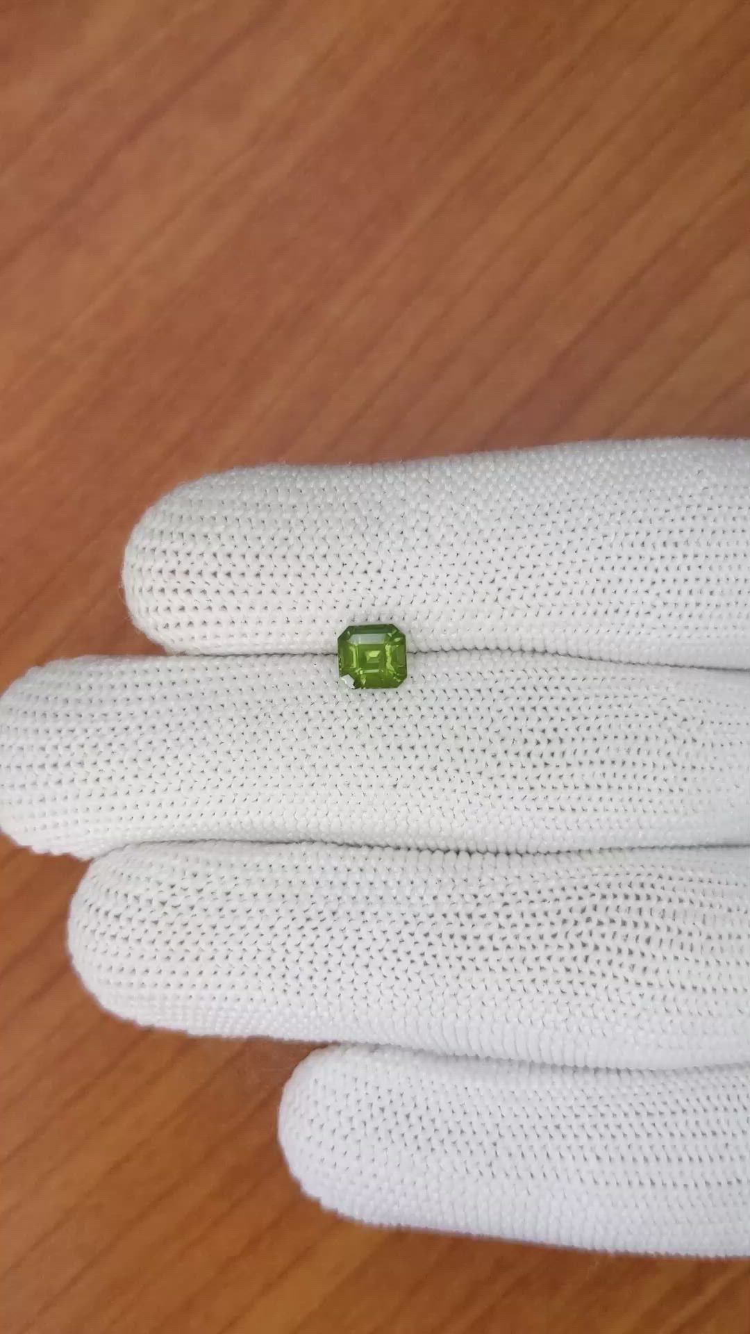 1.13 Ct. Yellowish Green Sapphire from Madagascar Size Video