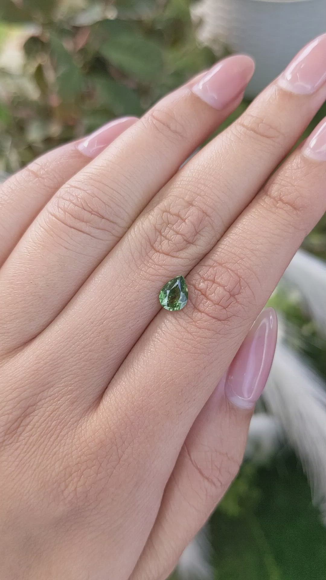 1.12 Ct. Yellowish Green Sapphire from Madagascar Size Video