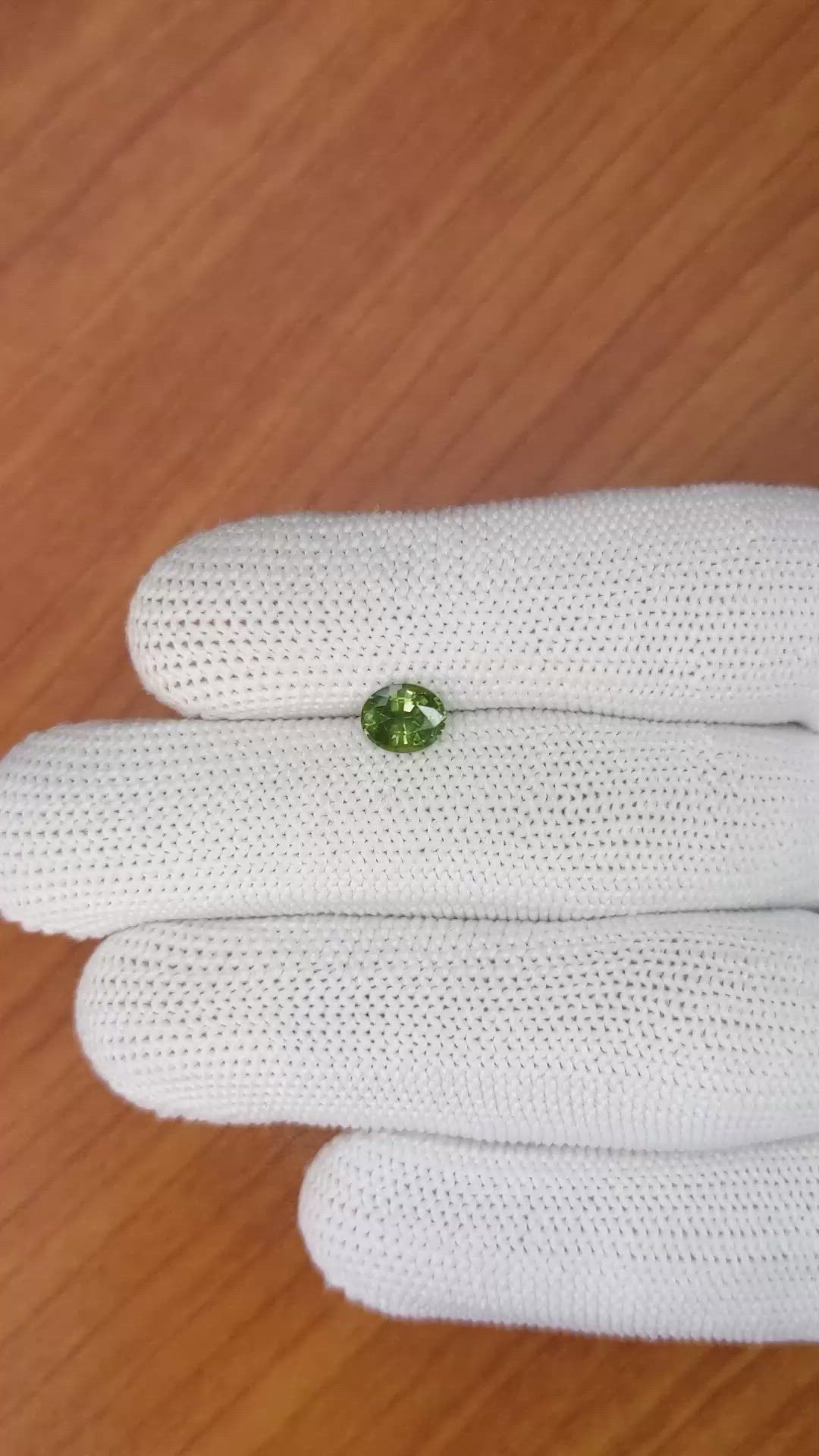 0.98 Ct. Green Sapphire from Madagascar Size Video