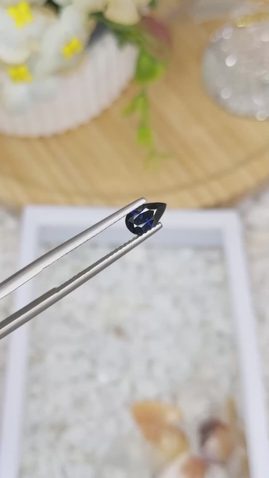 0.90 Ct. Blue Sapphire from Madagascar Size Video