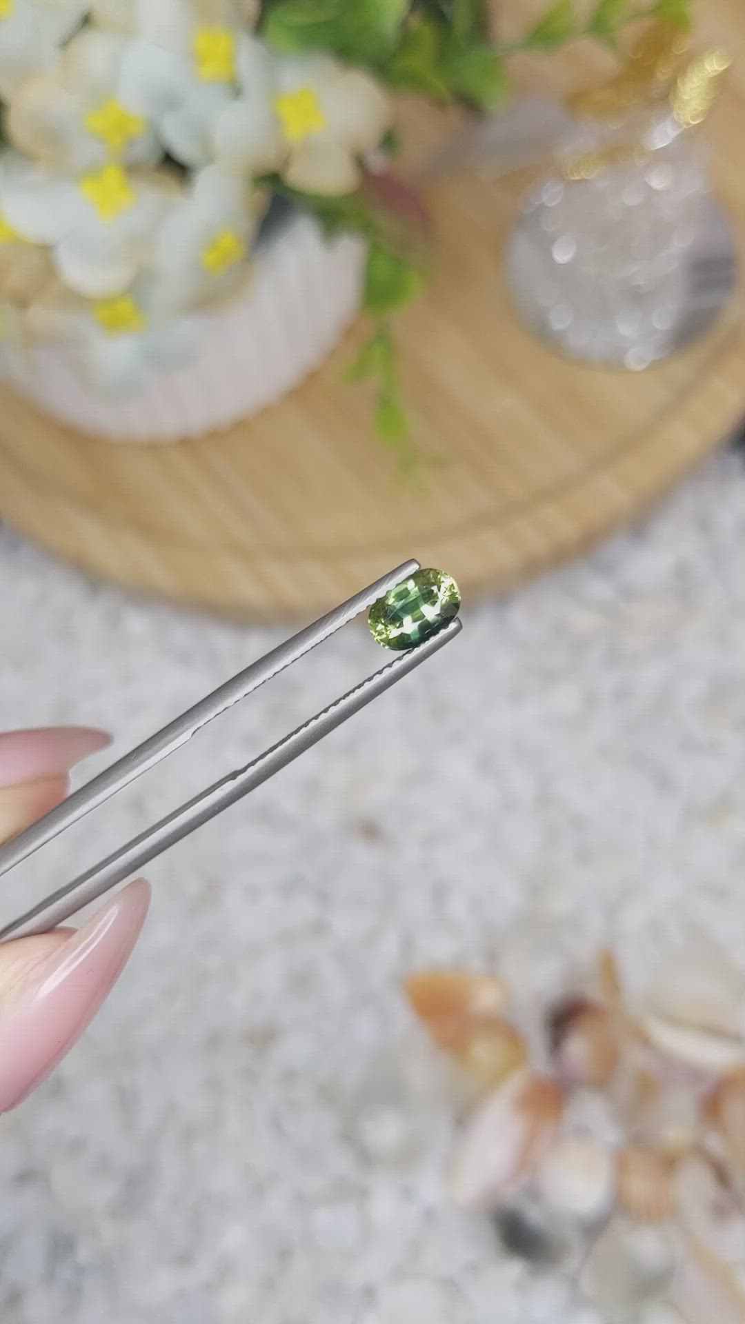 1.00 Ct. Bluish Green Sapphire from Madagascar Size Video