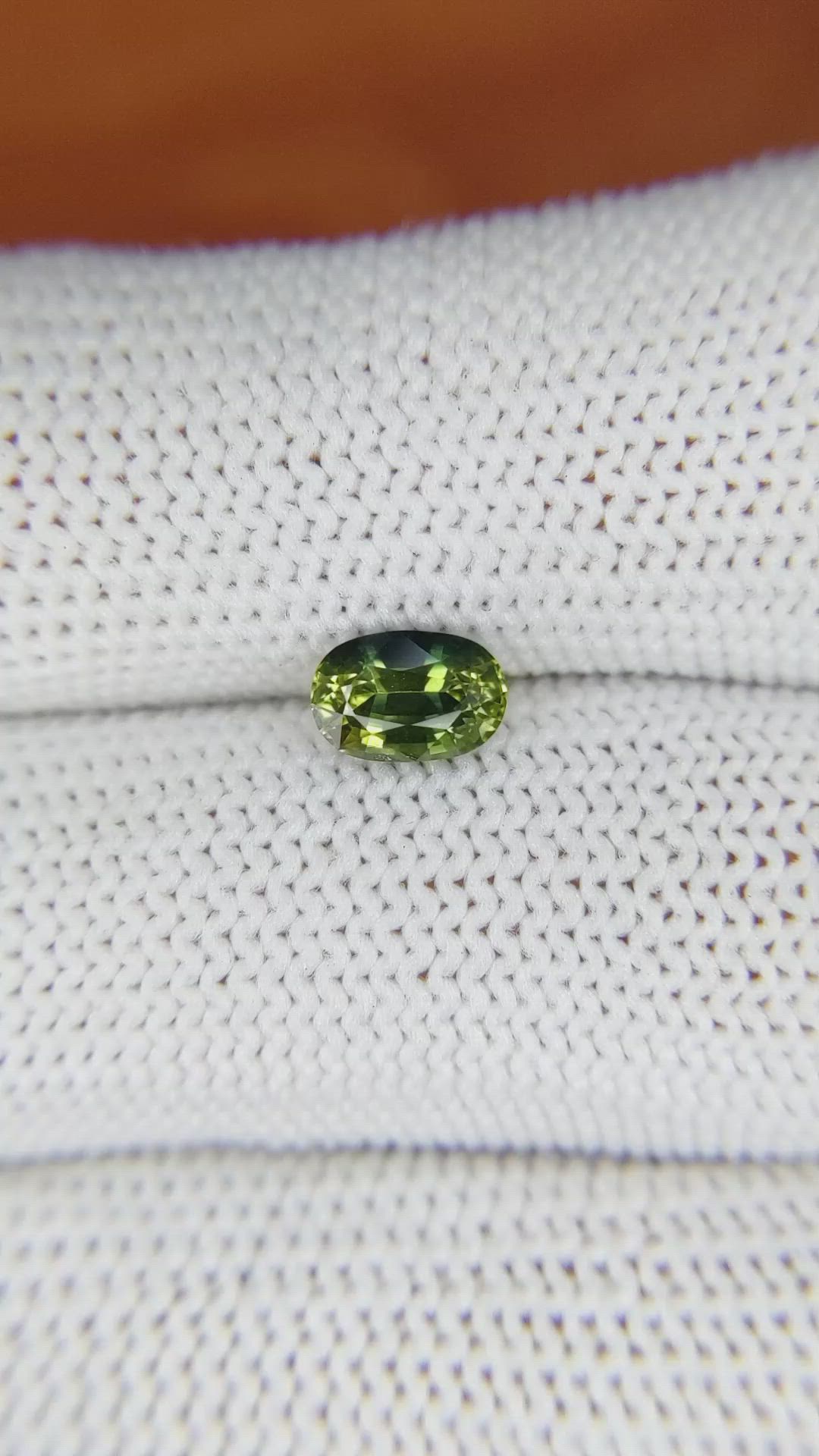 1.00 Ct. Bluish Green Sapphire from Madagascar Size Video