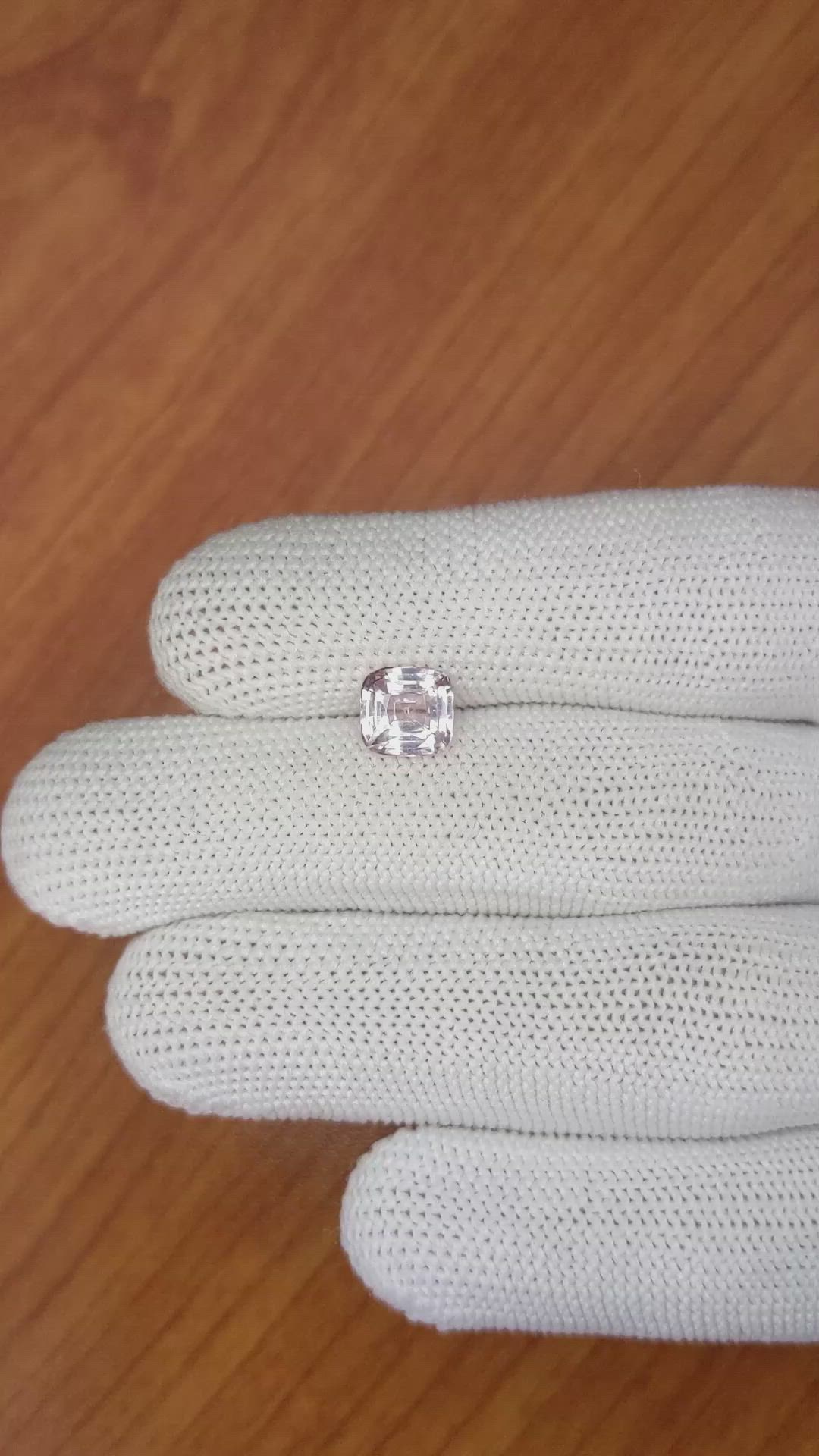 2.09 Ct. Peach Sapphire from Ceylon (Sri Lanka) Size Video