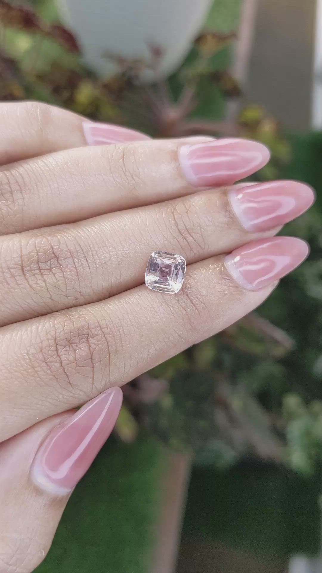 2.09 Ct. Peach Sapphire from Ceylon (Sri Lanka) Size Video