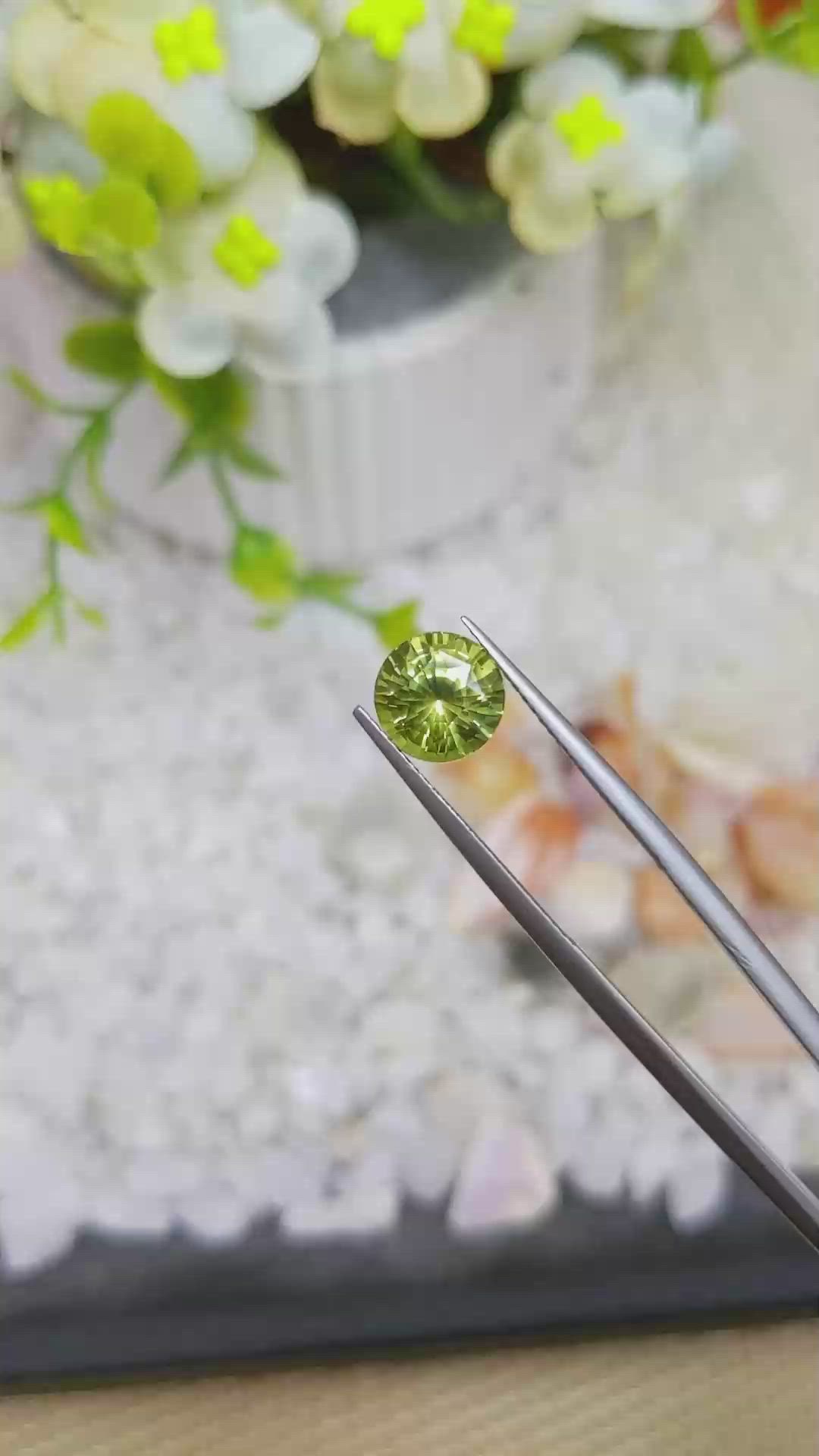 3.02 Ct. Yellowish Green Sapphire from Madagascar Size Video
