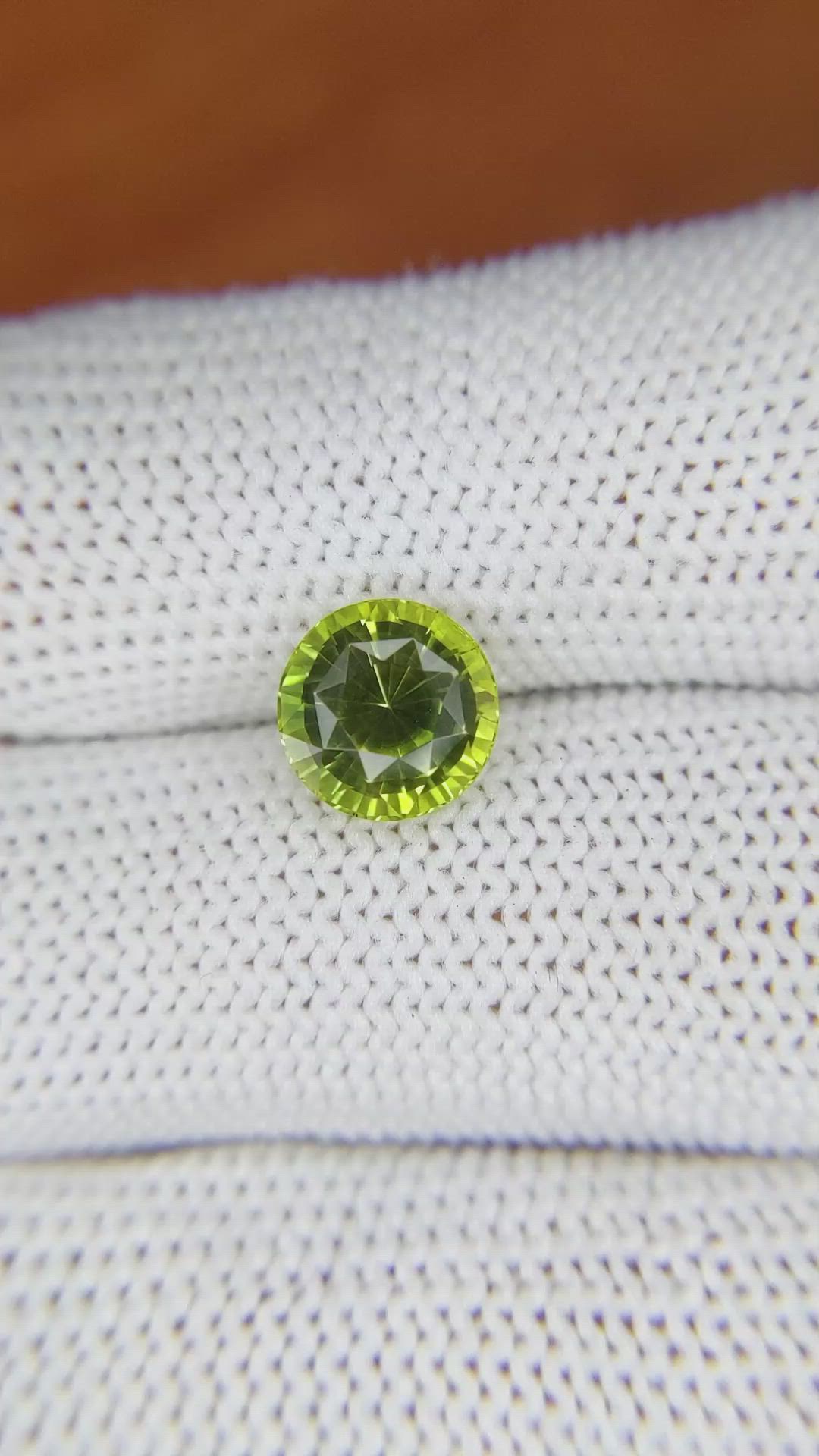 3.02 Ct. Yellowish Green Sapphire from Madagascar Size Video