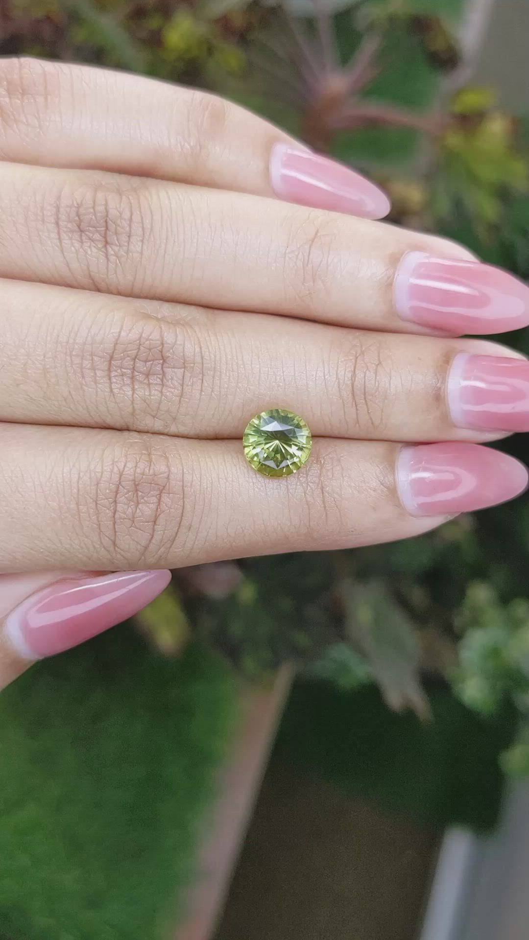 3.02 Ct. Yellowish Green Sapphire from Madagascar Size Video