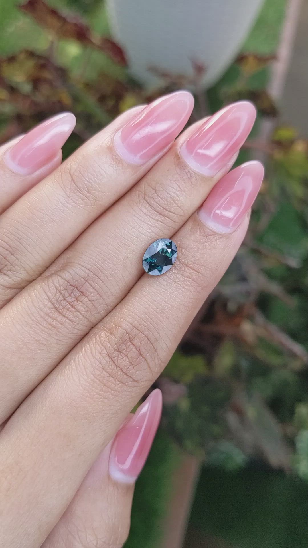 1.90 Ct. Greenish Blue Sapphire from Madagascar Size Video