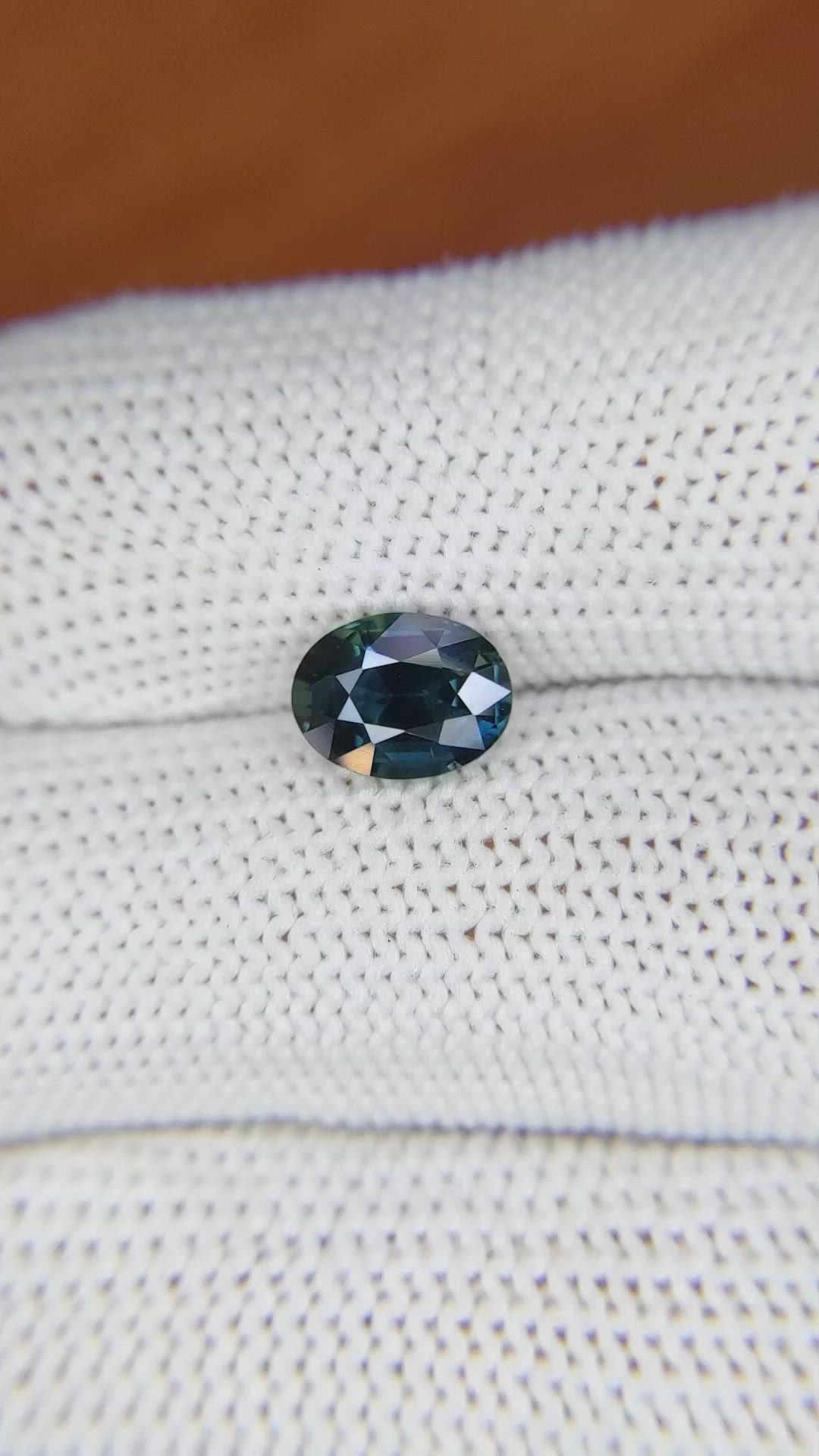 1.90 Ct. Greenish Blue Sapphire from Madagascar Size Video