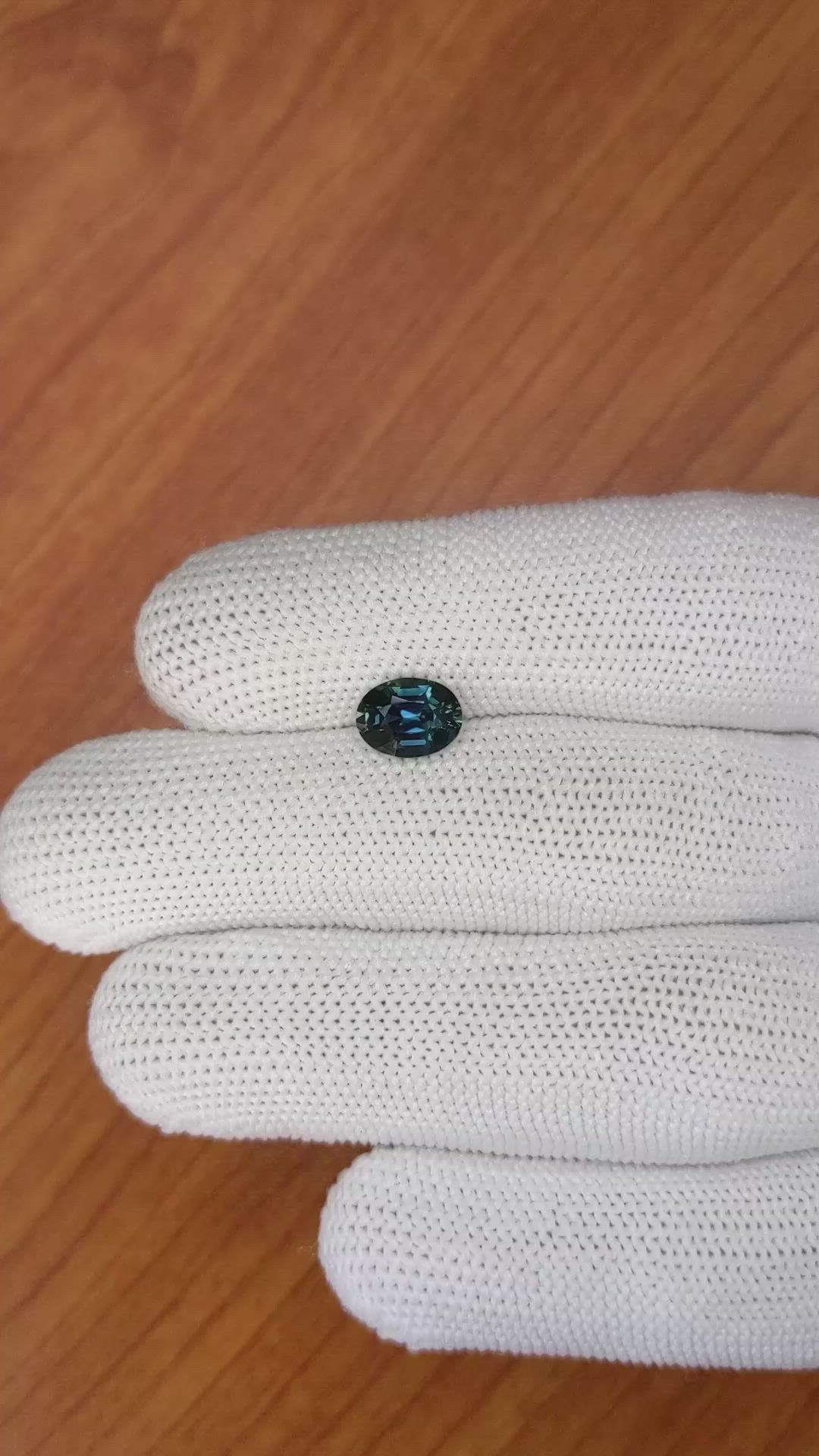 1.90 Ct. Greenish Blue Sapphire from Madagascar Size Video