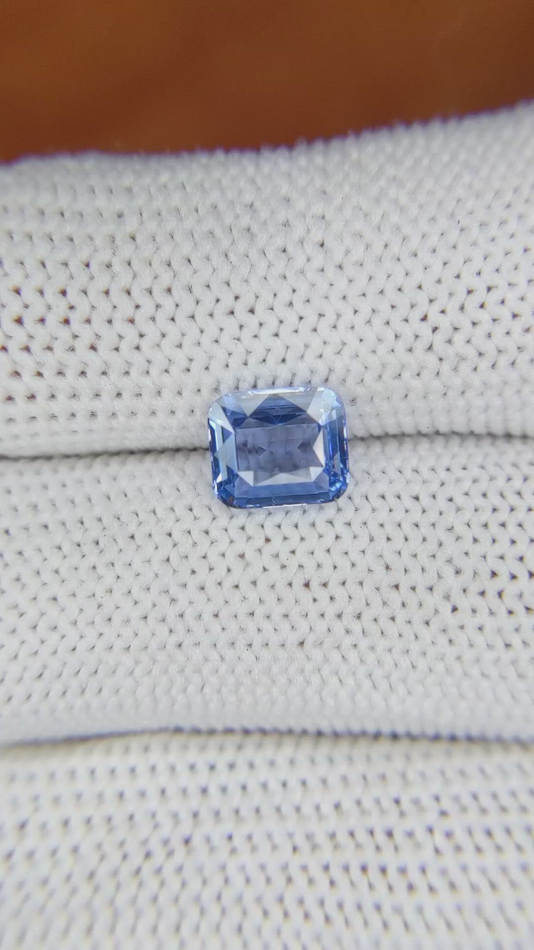 1.55 Ct. Blue Sapphire from Ceylon (Sri Lanka) Size Video