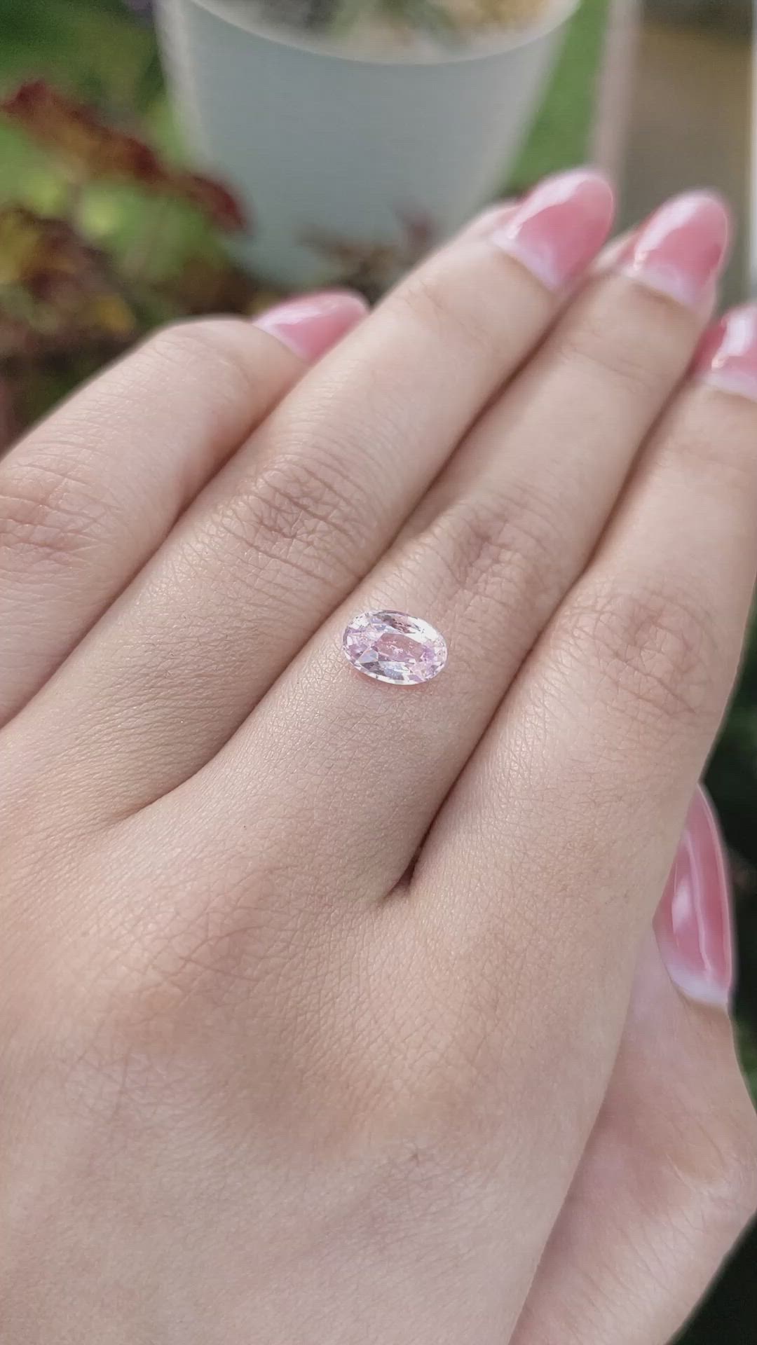 1.28 Ct. Pink Sapphire from Ceylon (Sri Lanka) Size Video