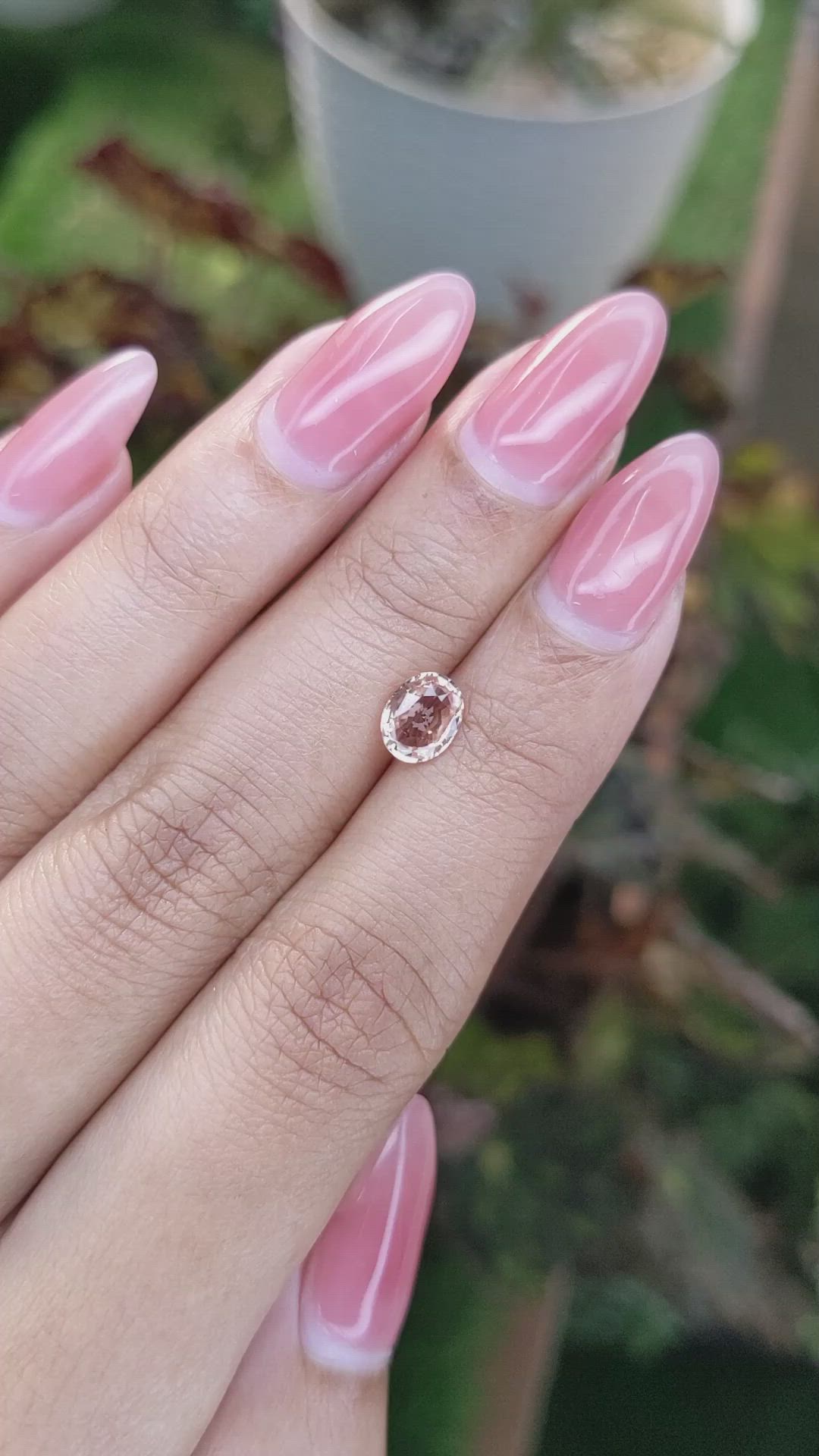 1.04 Ct. Peach Sapphire from Ceylon (Sri Lanka) Size Video