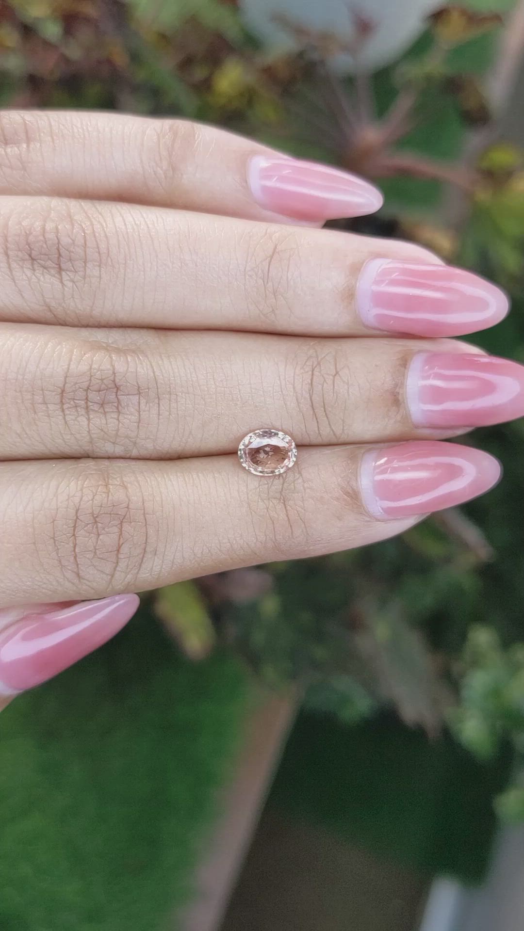1.04 Ct. Peach Sapphire from Ceylon (Sri Lanka) Size Video