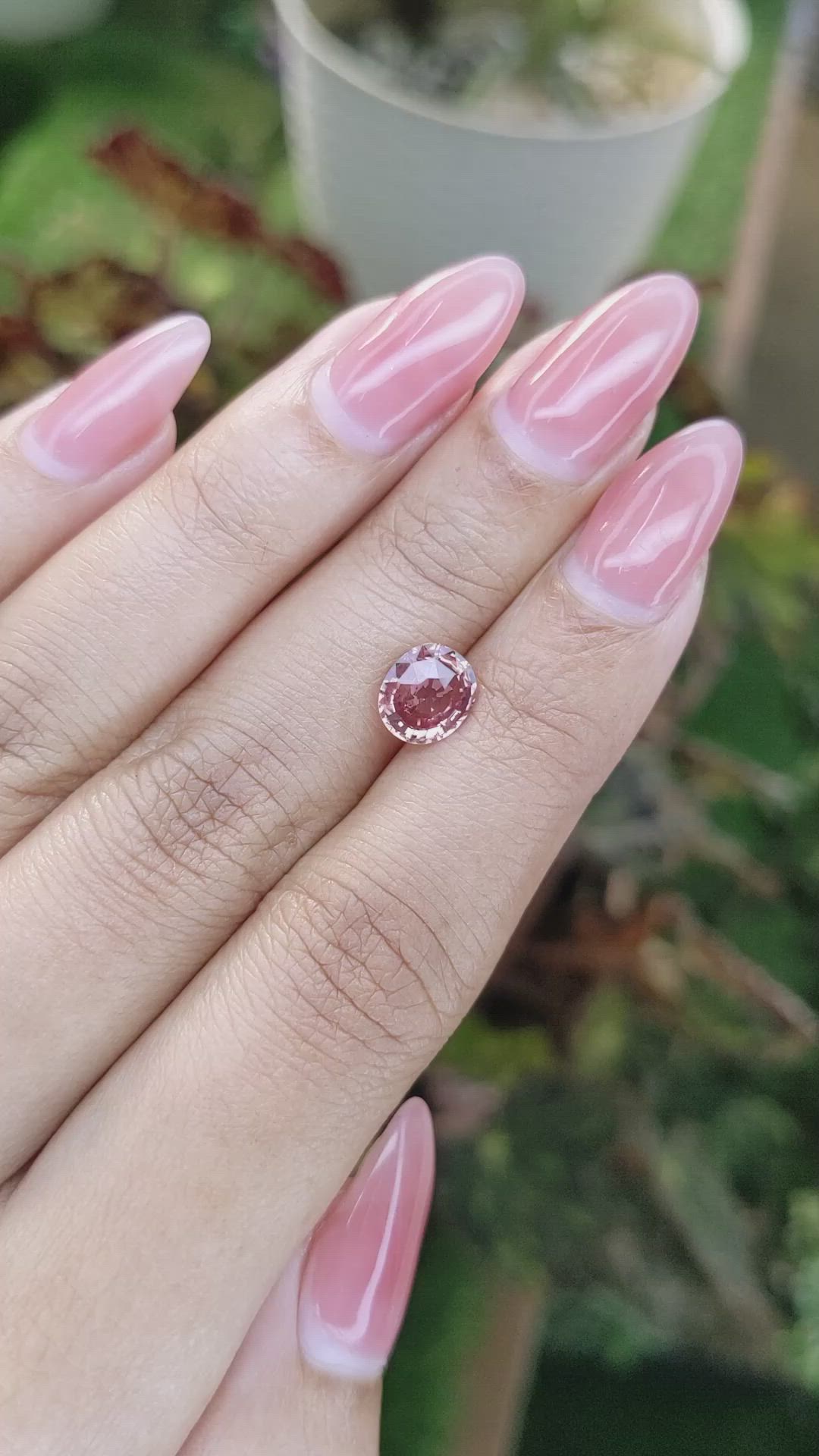 1.60 Ct. Padparadscha Sapphire from Ceylon (Sri Lanka) Size Video