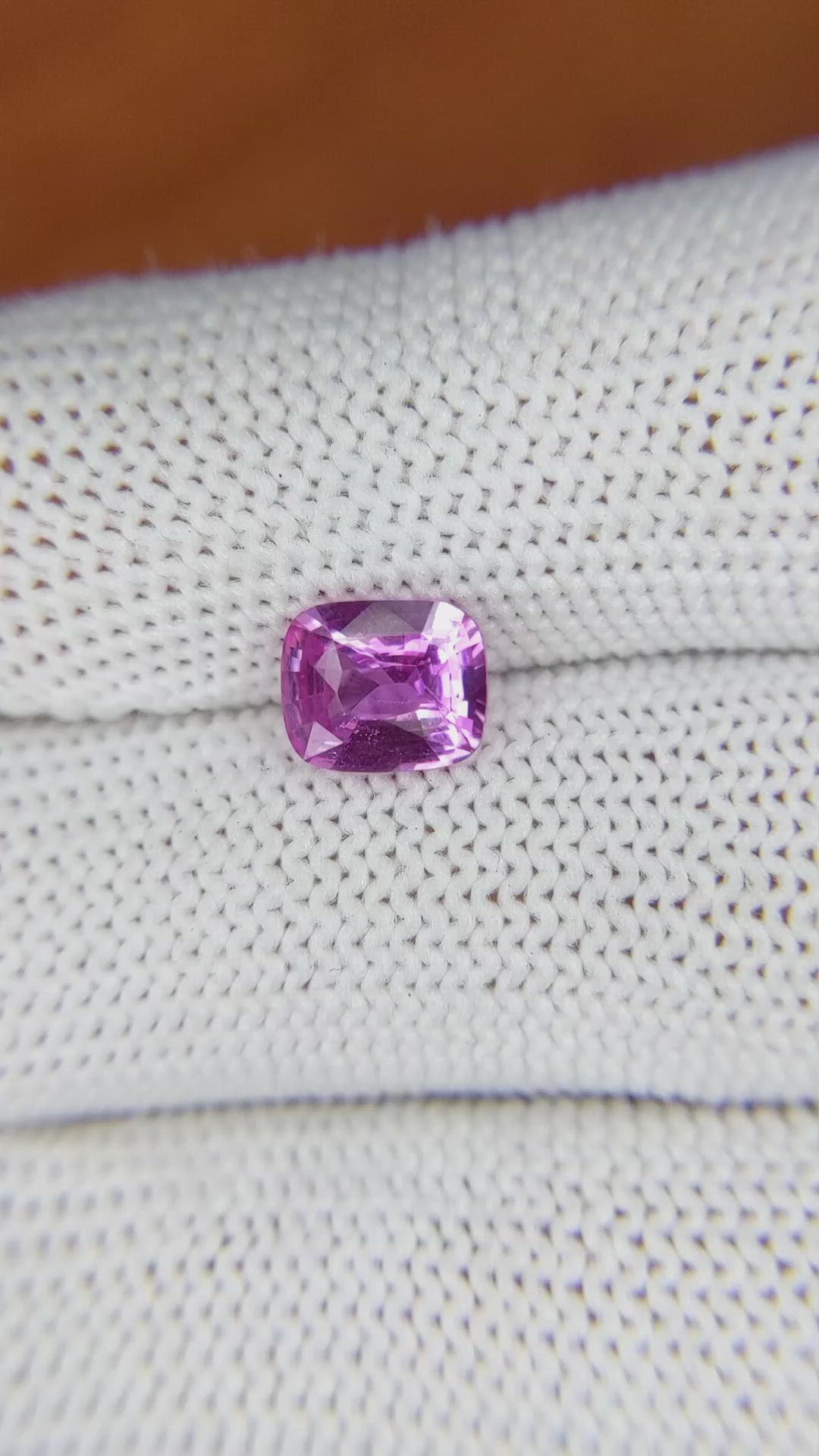 1.62 Ct. Pinkish Purple Sapphire from Ceylon (Sri Lanka) Size Video