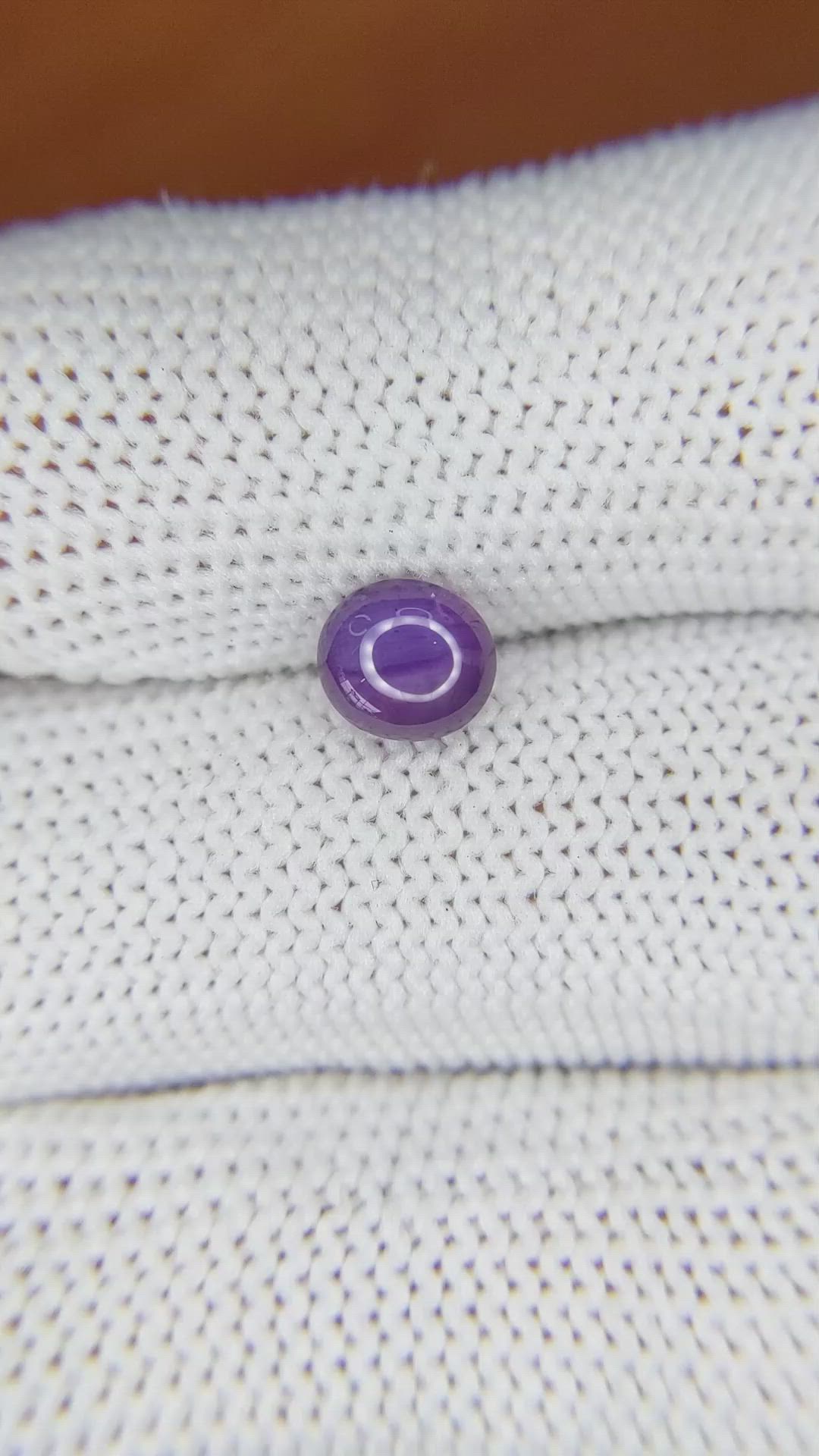 1.36 Ct. Purple Star Sapphire from Ceylon (Sri Lanka) Size Video