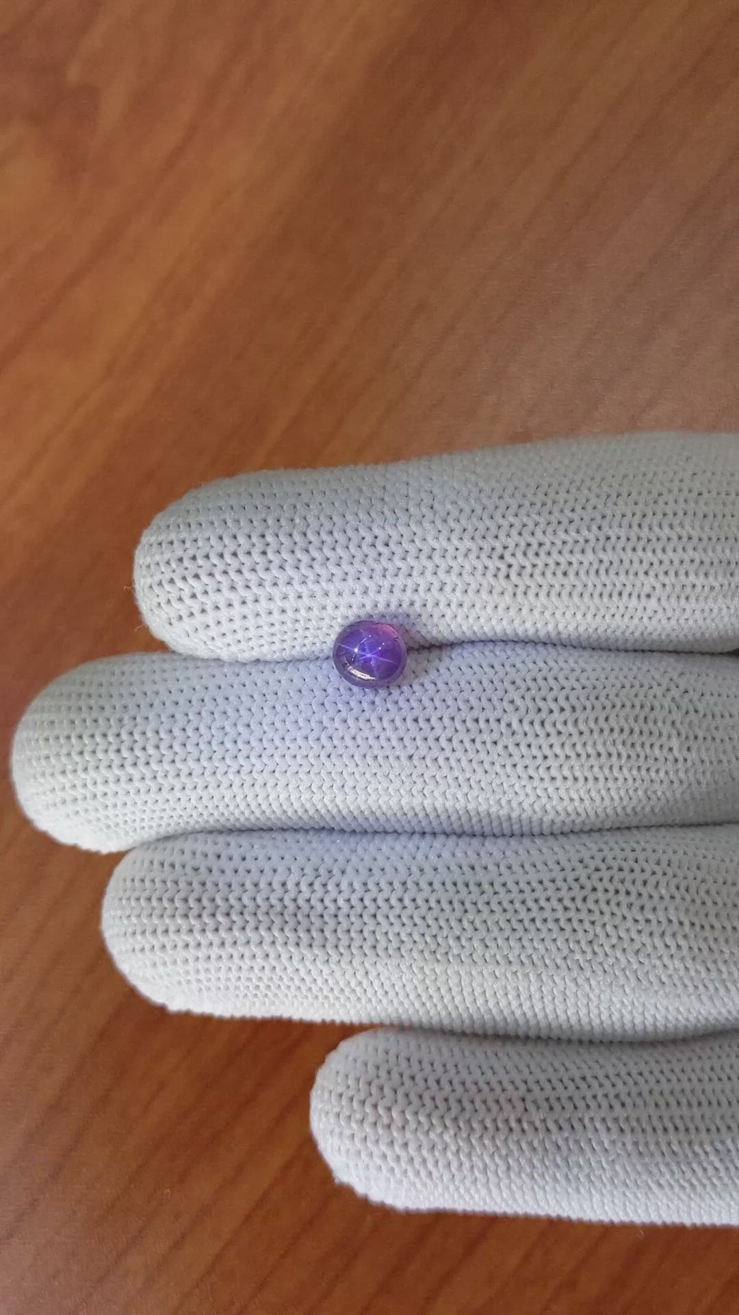 1.36 Ct. Purple Star Sapphire from Ceylon (Sri Lanka) Size Video