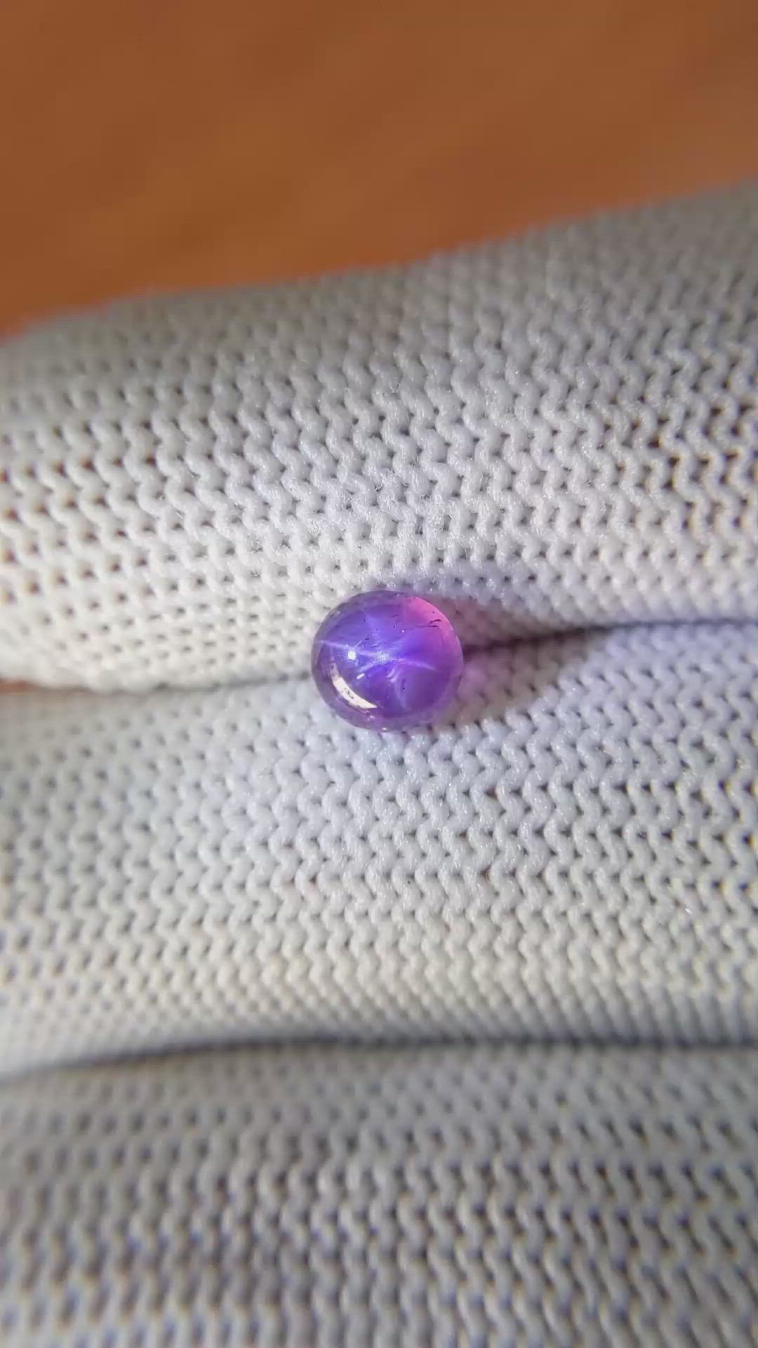1.36 Ct. Purple Star Sapphire from Ceylon (Sri Lanka) Size Video