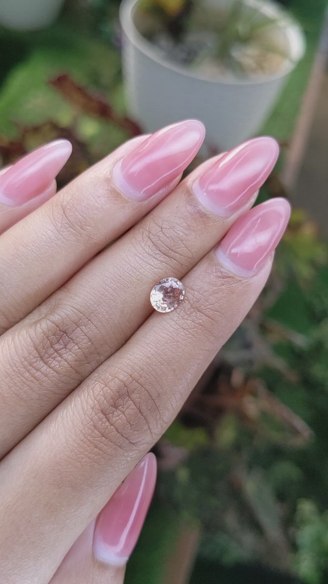 1.10 Ct. Peach Sapphire from Ceylon (Sri Lanka) Size Video