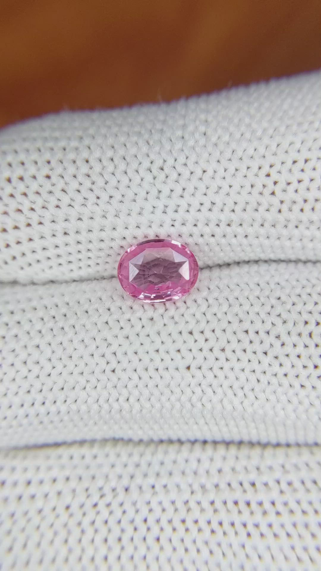 1.11 Ct. Pink Sapphire from Ceylon (Sri Lanka) Size Video