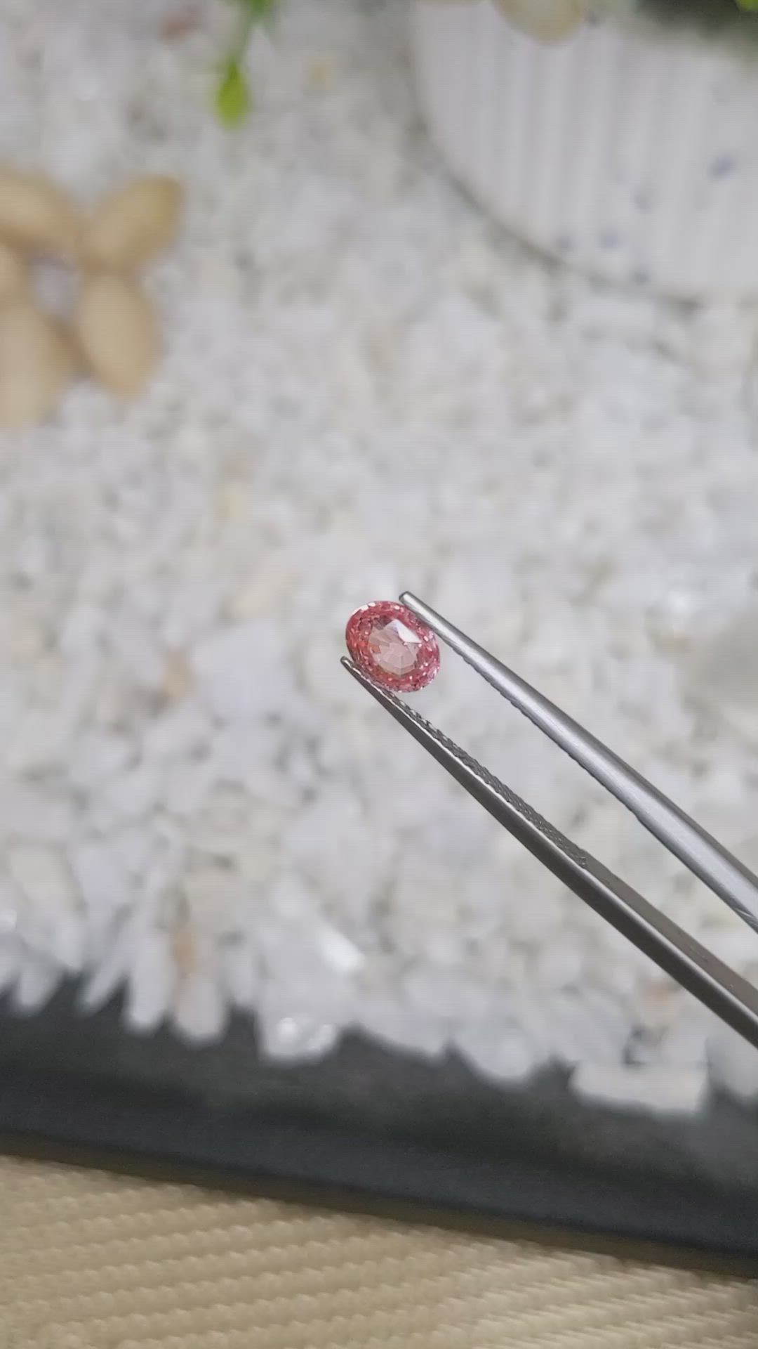 1.02 Ct. Padparadscha Sapphire from Ceylon (Sri Lanka) Size Video