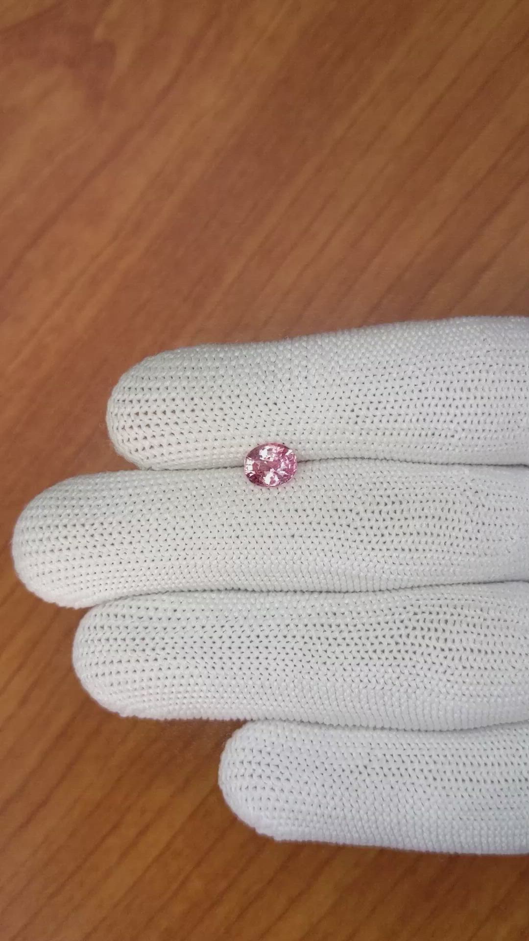 1.03 Ct. Pink Sapphire from Ceylon (Sri Lanka) Size Video