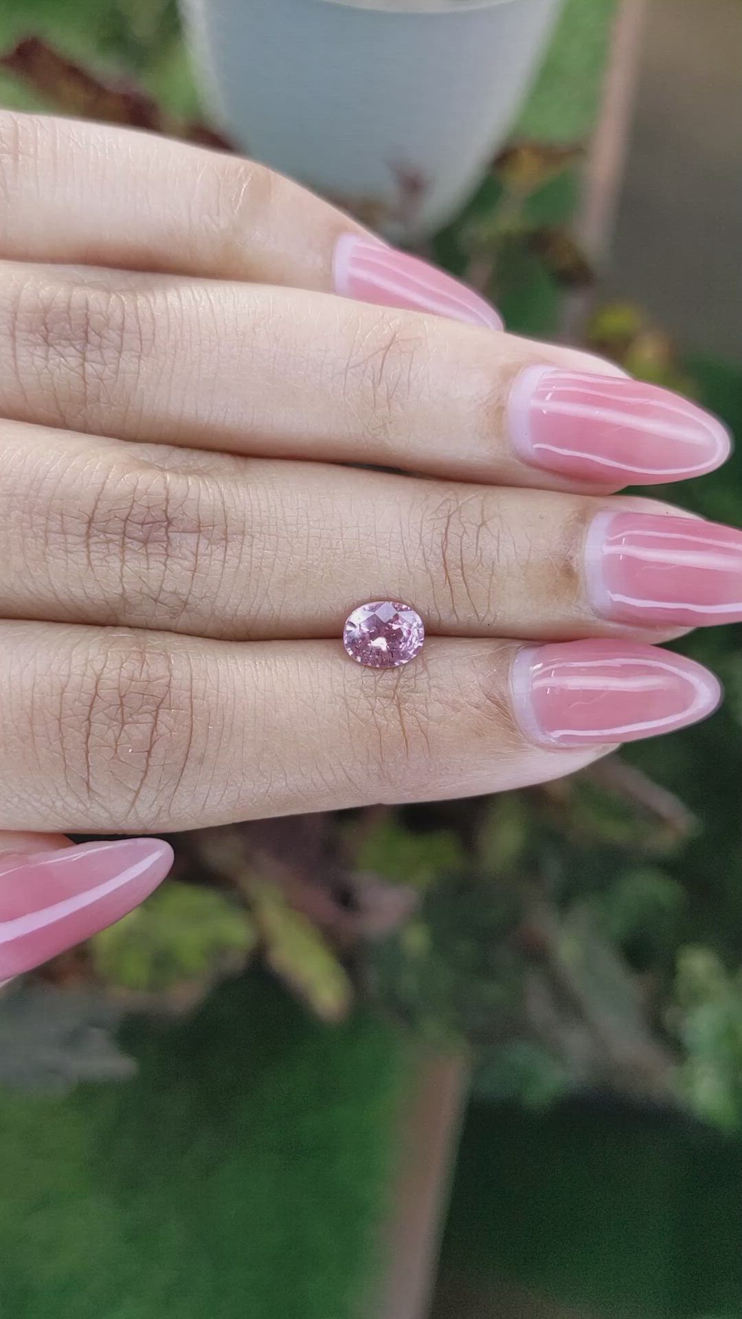 1.03 Ct. Pink Sapphire from Ceylon (Sri Lanka) Size Video