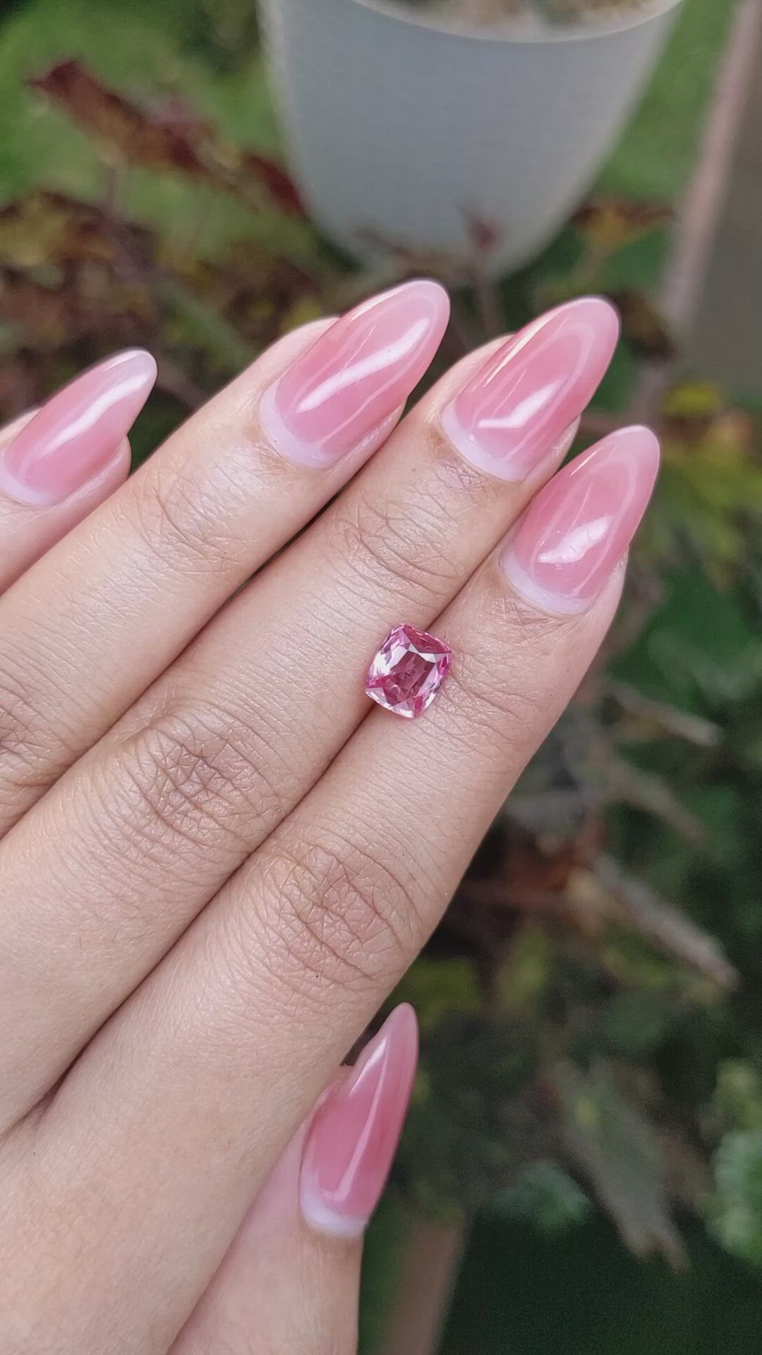 1.50 Ct. Reddish Pink Sapphire from Ceylon (Sri Lanka) Size Video