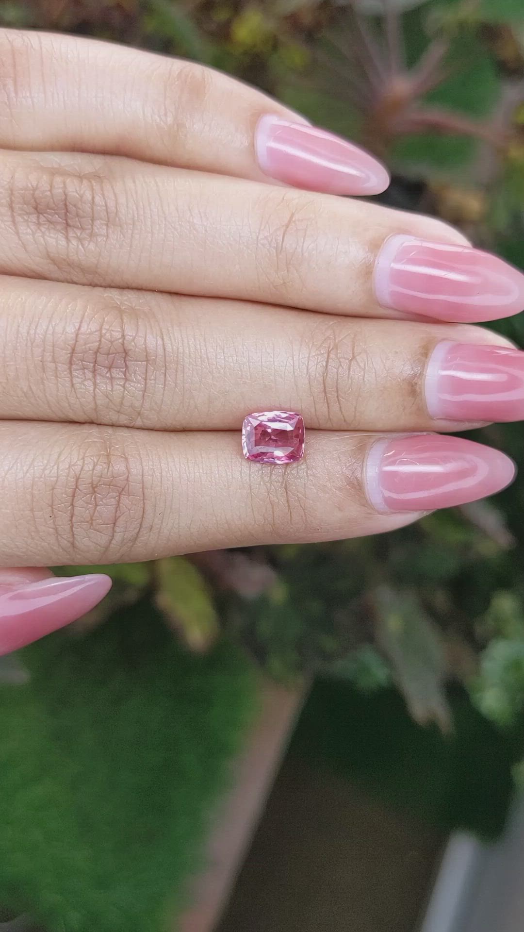 1.50 Ct. Reddish Pink Sapphire from Ceylon (Sri Lanka) Size Video