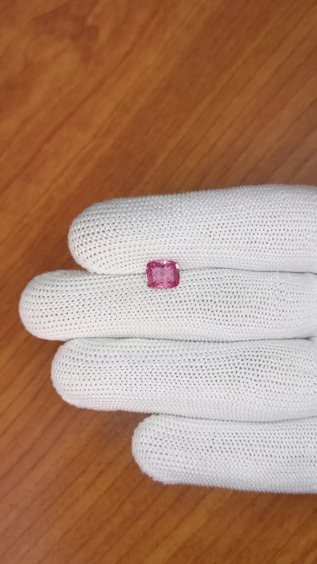 1.50 Ct. Reddish Pink Sapphire from Ceylon (Sri Lanka) Size Video